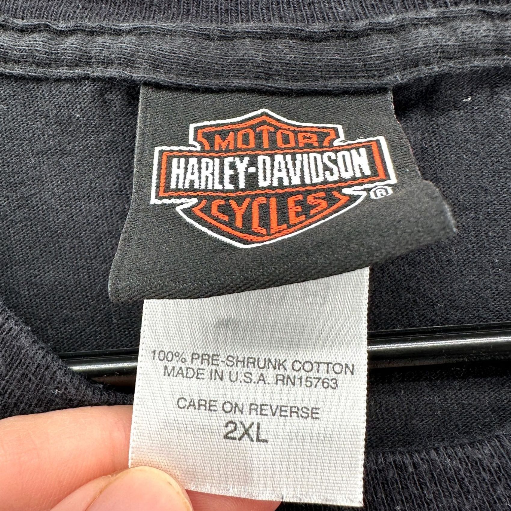 Harley Davidson Harley-Davidson Motorcycles T-Shirt Black 2XL Short Sleeve Pullover Mens Regular Cotton Crew Neck Easy Care Shirt Size US XXL / EU 58 / 5 - 4 Thumbnail