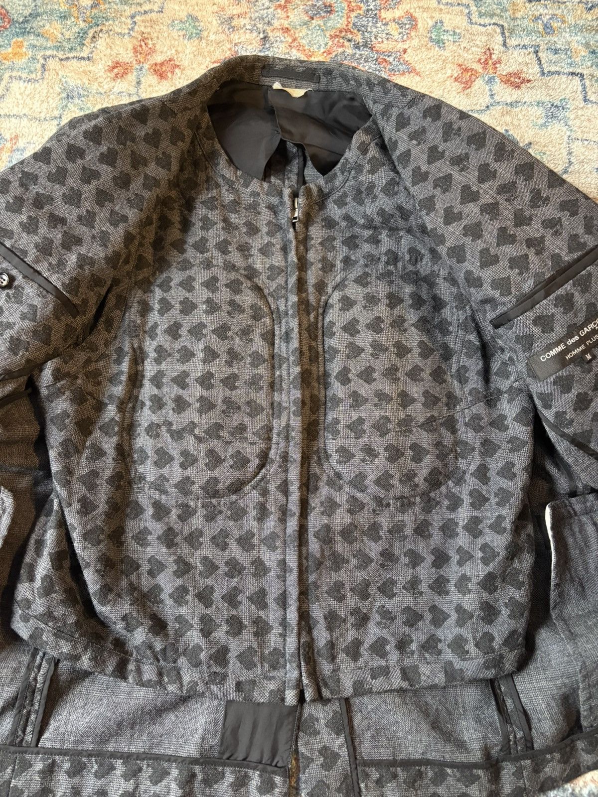Comme des Garcons Comme Des Garçons Homme Plus Polka Dot Heart Padded Blazer Size 42S - 7 Thumbnail