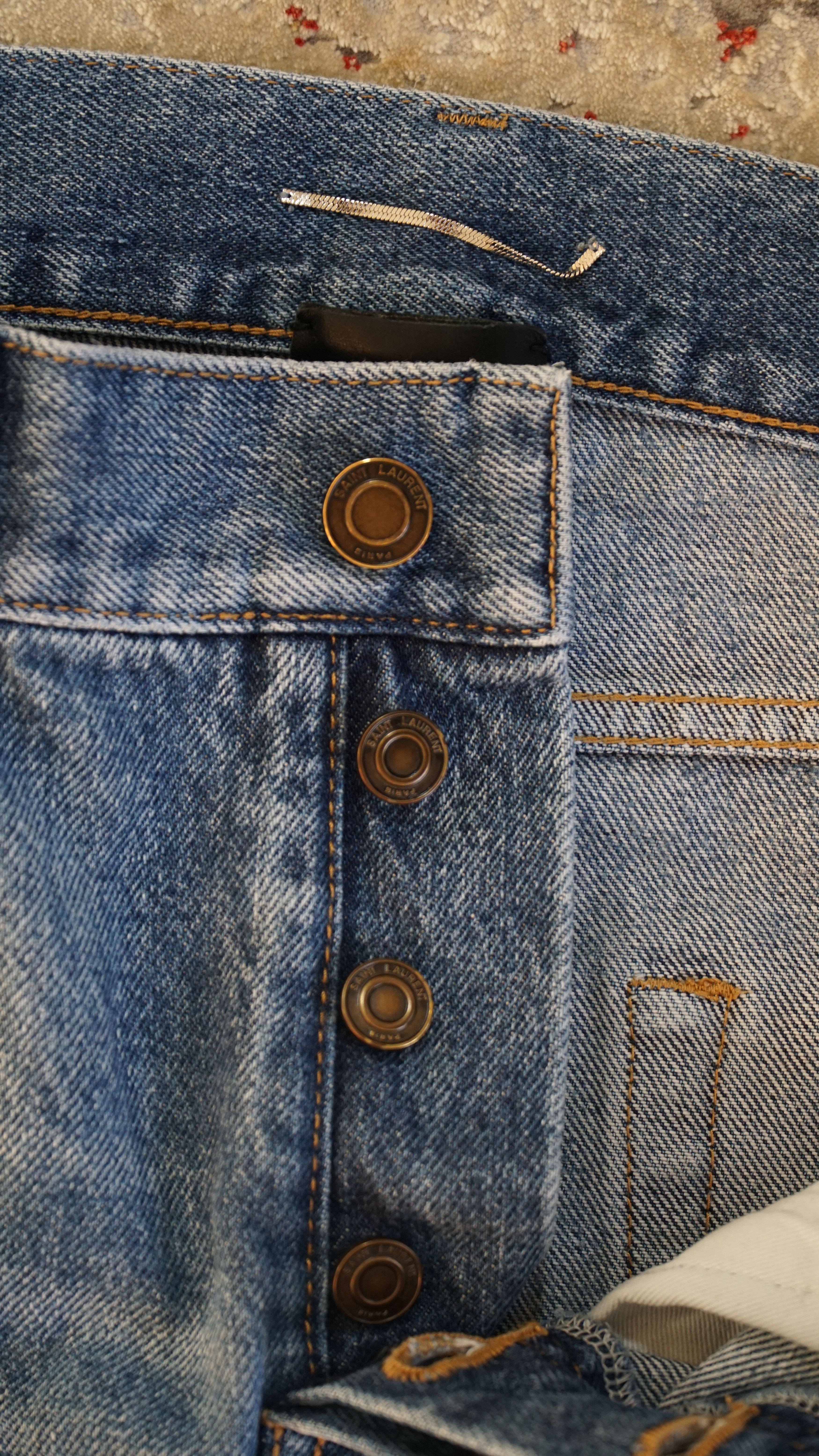 Saint Laurent Paris Saint Laurent SS18 denim light blue Size US 31 - 2 Thumbnail