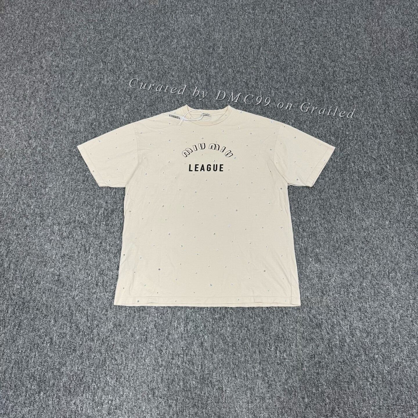 Miu Miu Miu Miu Crystal Logo Casual Short-Sleeve Size M / US 6-8 / IT 42-44 - 1 Thumbnail