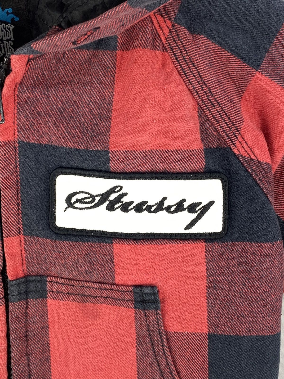 Stussy Stussy Kids Checkered Hoodie Zipper Jacket Size US XXS / EU 40 - 3 Thumbnail