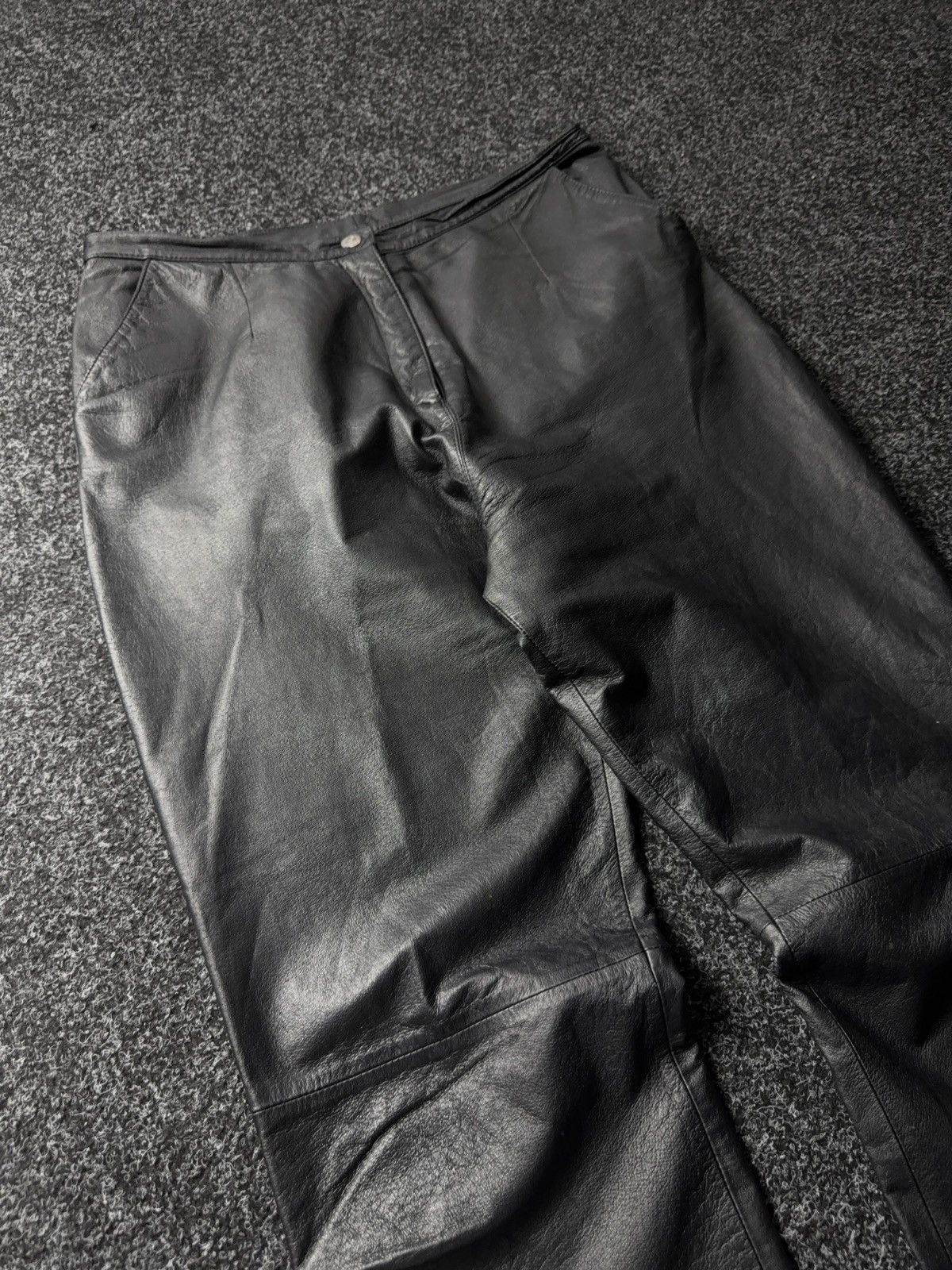 Leather Y2K Vintage Leather Pants Opium Style Alt Biker USA Rare Size US 34 / EU 50 - 5 Thumbnail