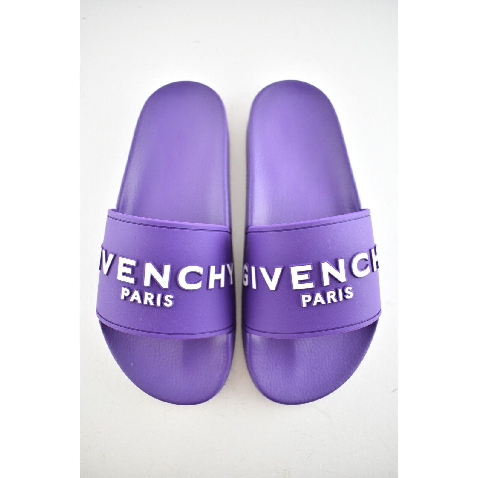 Givenchy Givenchy Paris Purple Rubber White Logo Slide On Pool Sandal Size US 6 / IT 36 - 6 Thumbnail