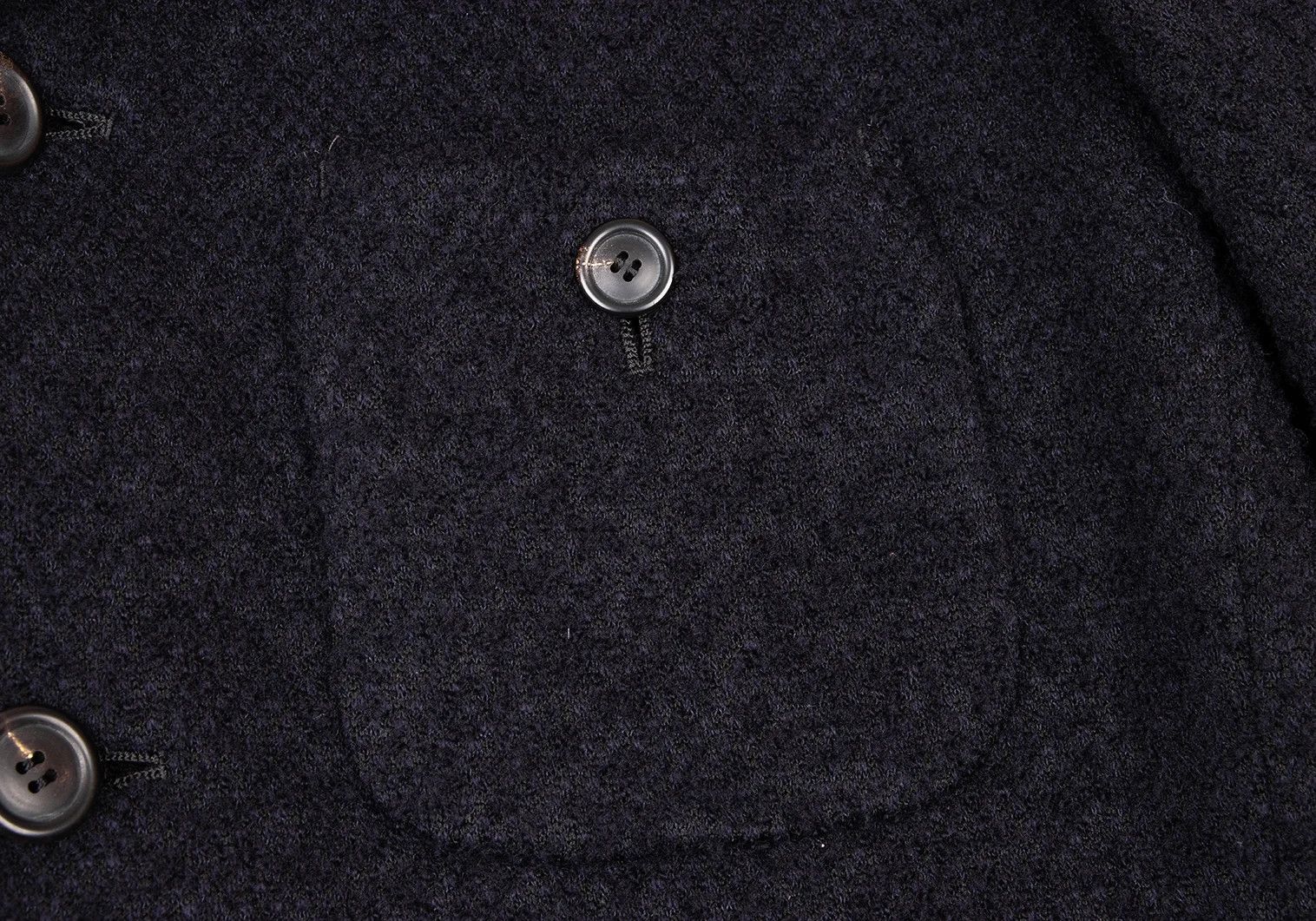 Issey Miyake Wool Pilling Design Stand Collar Jacket in Dark Purple M Size US M / EU 48-50 / 2 - 6 Thumbnail