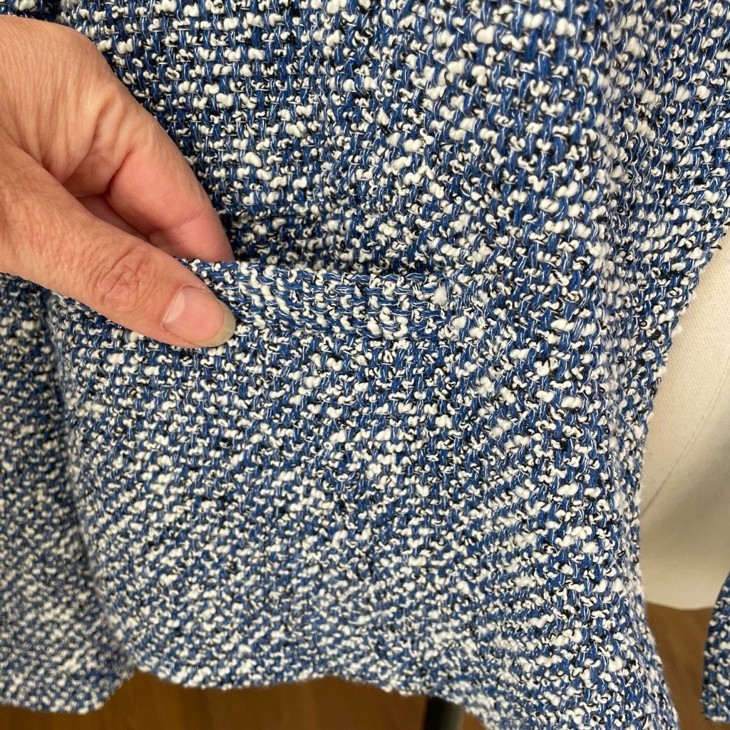 Other NWT Talbots Blue Tweed Open Front Jacket Blazer Cardigan $17 Size M / US 6-8 / IT 42-44 - 5 Thumbnail