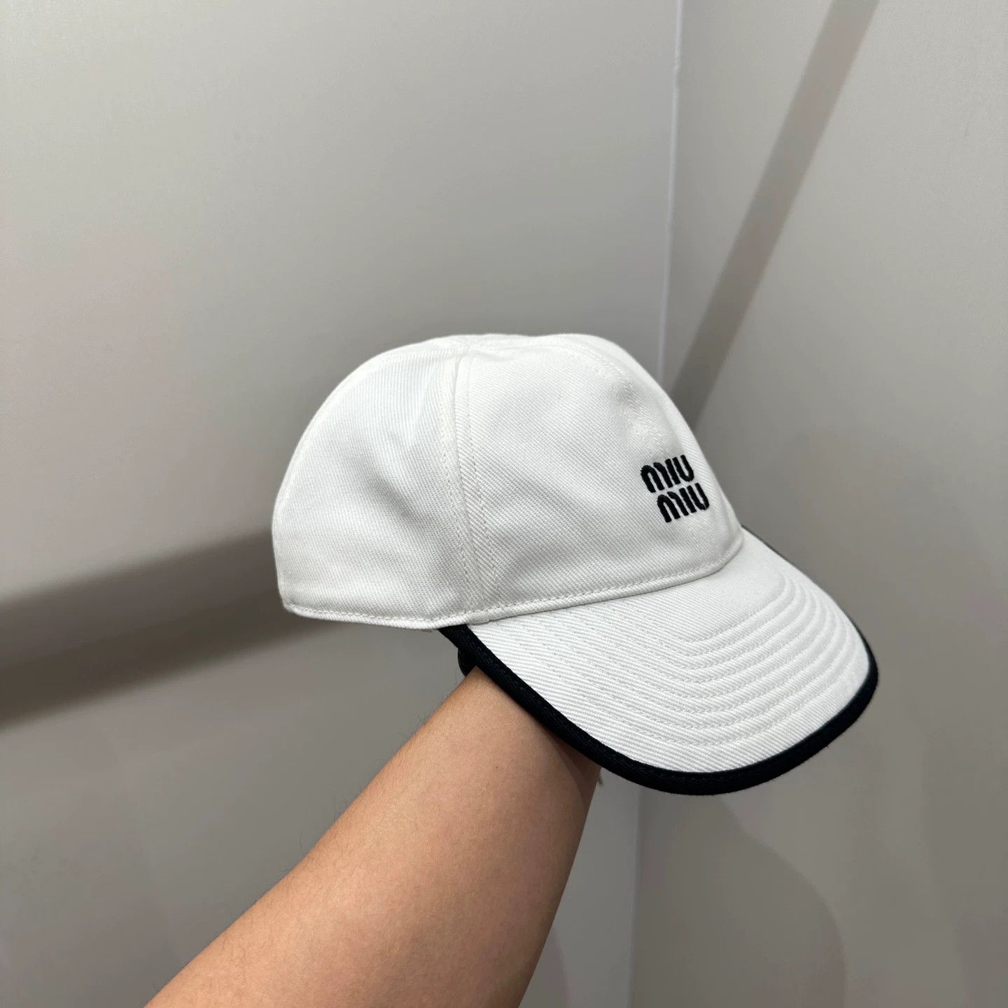 Miu Miu MIU MIU slogan embroidery cap feb502 M Size ONE SIZE - 3 Thumbnail