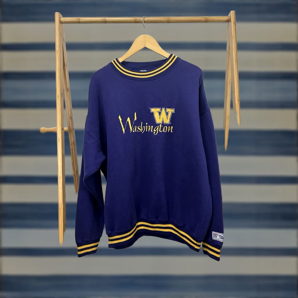 Vintage VTG University of Washington Huskies Ringer Crewneck Sweatshirt XL Purple Mens The Game Shirt Hoodie Pullover Crewneck 90s Size US XL / EU 56 / 4 - 1 Thumbnail