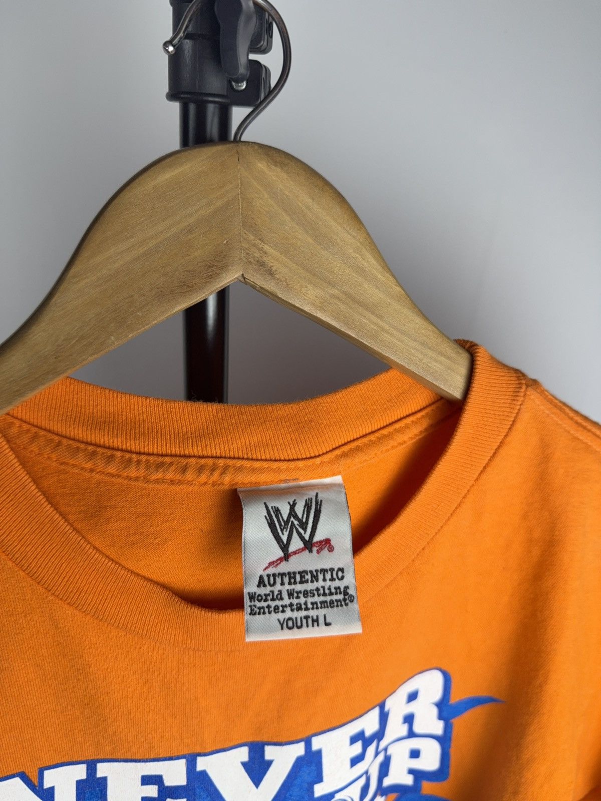 WWE WWE 2008 John Cena Never Give Up Tee Orange Youth L / S Size US S / EU 44-46 / 1 - 8 Thumbnail
