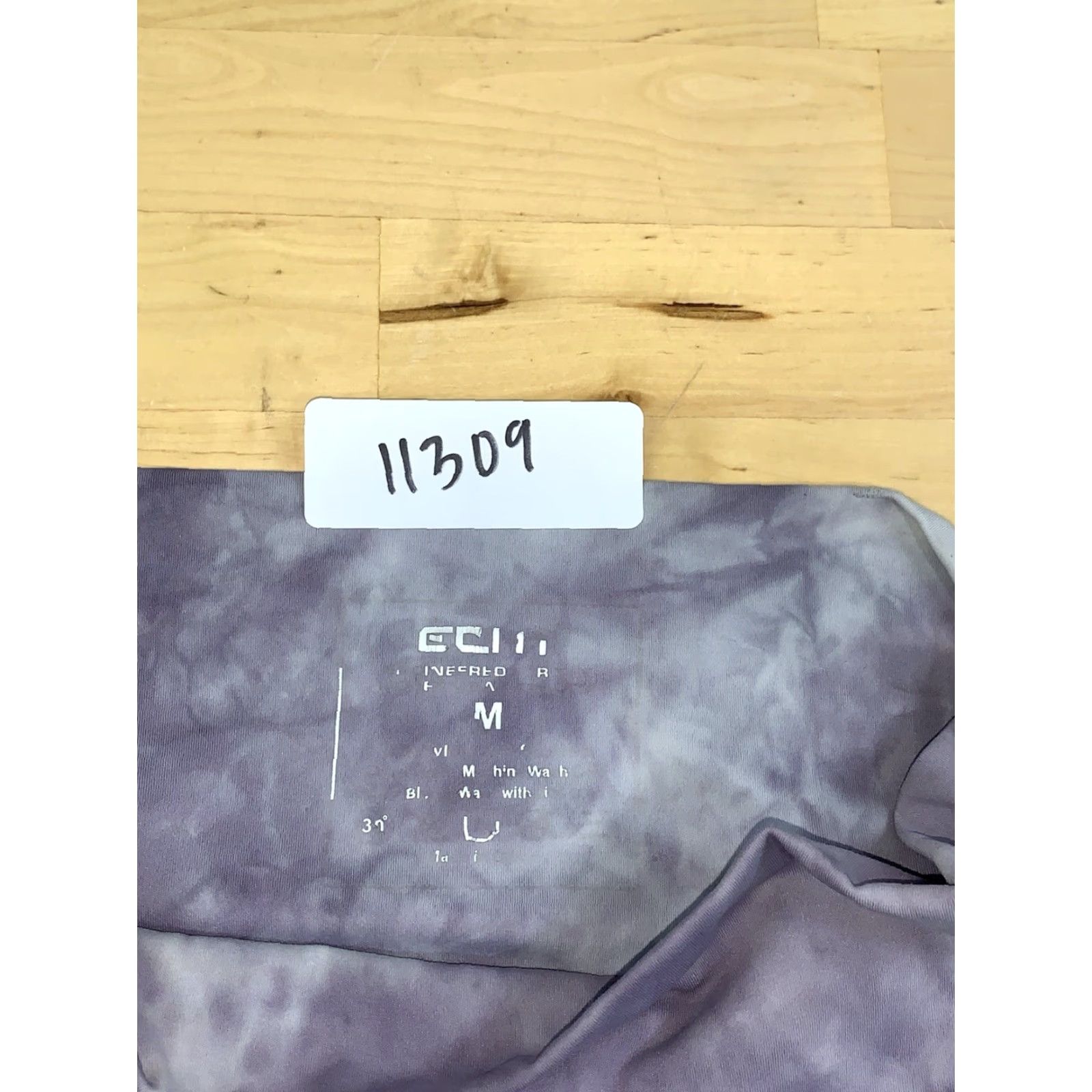 Vintage ECHT Leggings Womens M Purple Tie Dye Activewear Cropped Comfort Gym Training 11309 Womens Size 32" / US 10 / IT 46 - 2 Thumbnail