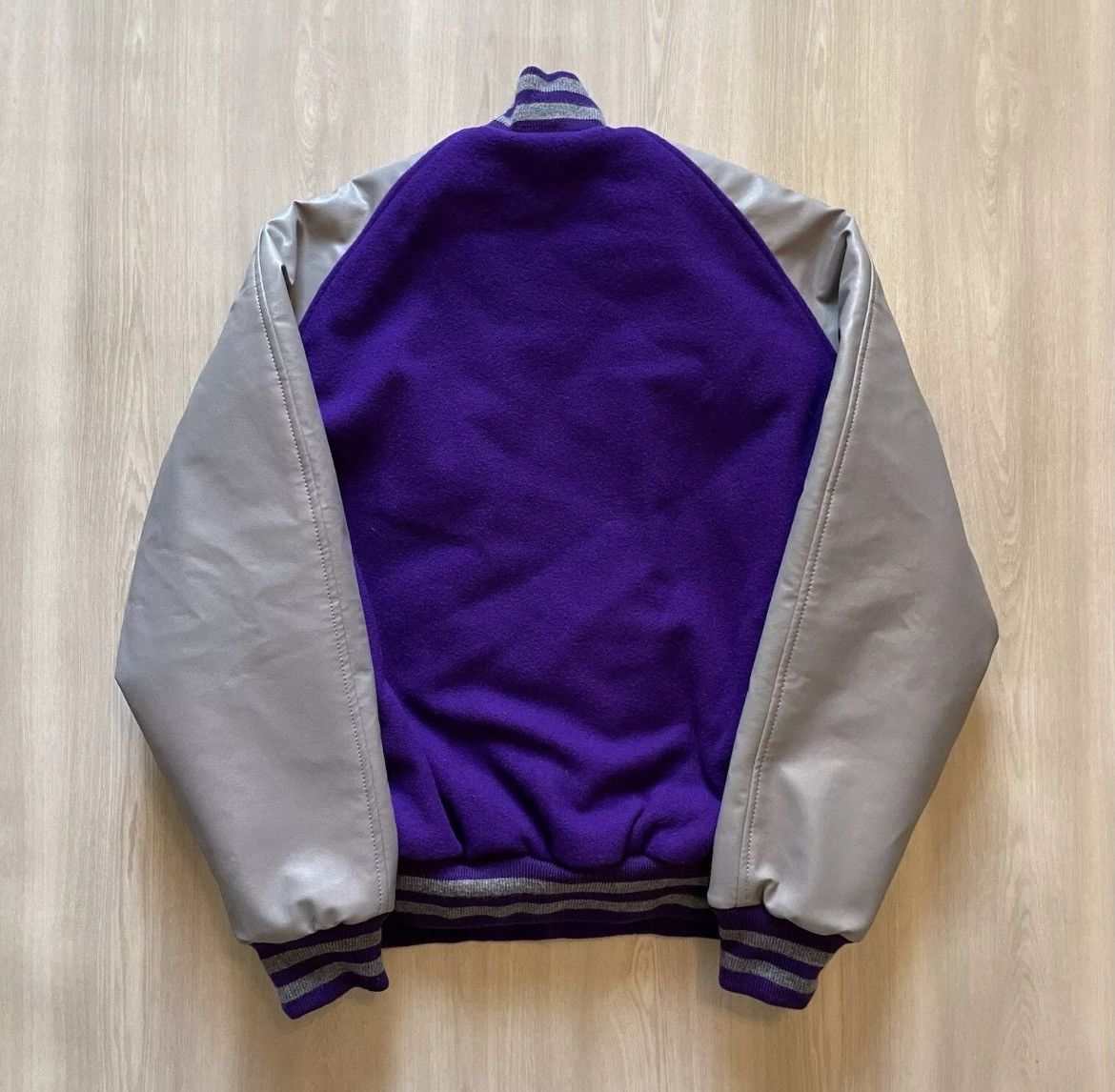 Vintage Vintage Lone Star Letter Jacket Purple Woolblend LSU Mens XL Size US XL / EU 56 / 4 - 3 Thumbnail