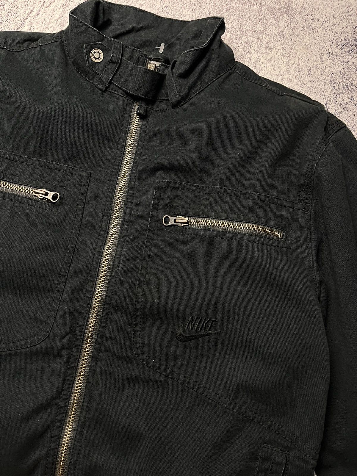 Nike Vintage Nike Denim Jacket omber Rare Pocket Zip Size L/ Size US M / EU 48-50 / 2 - 9 Thumbnail