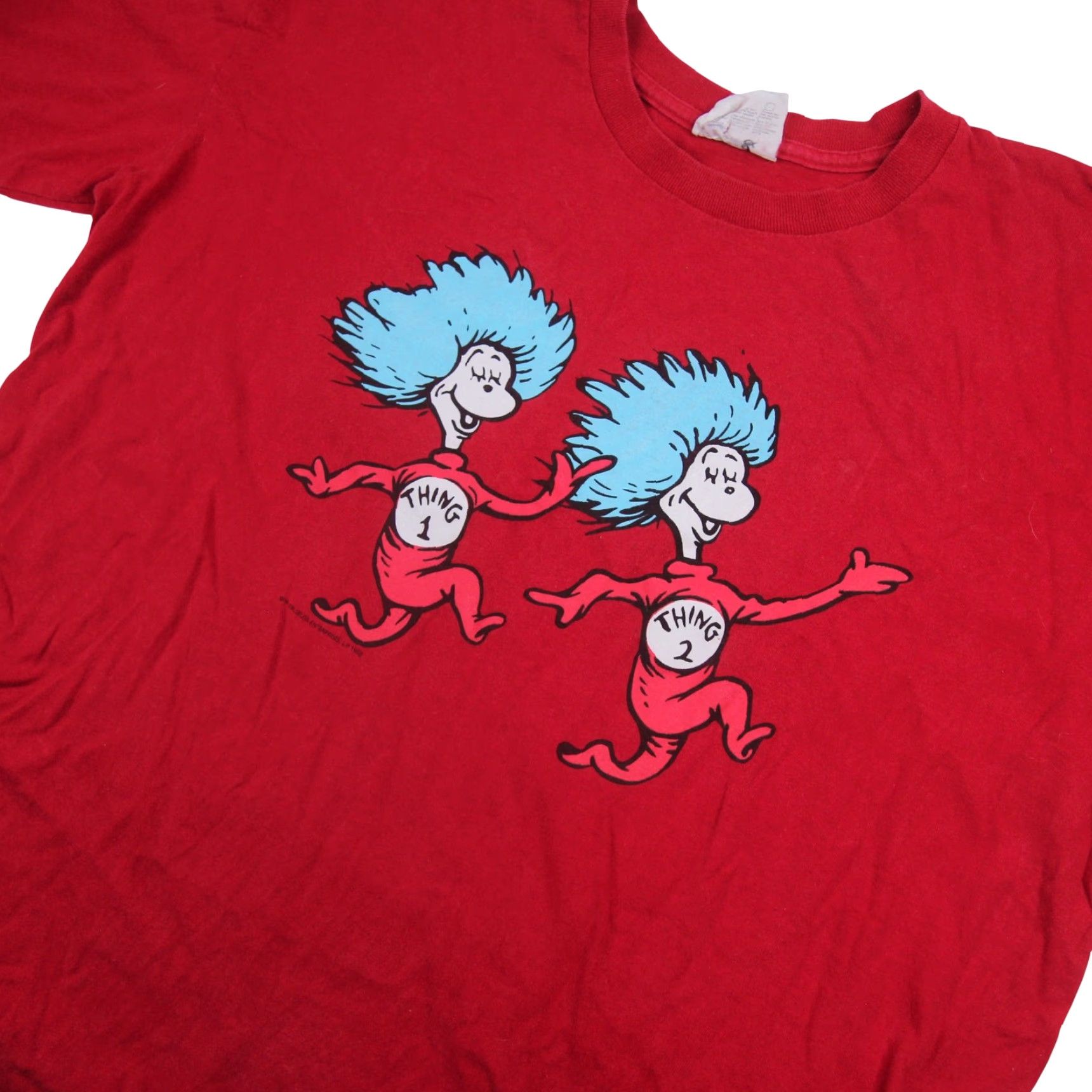 Vintage VINTAGE Dr.Seuss Mens M T-Shirt Thing One Thing Two Red Shirt Mens Size US M / EU 48-50 / 2 - 2 Thumbnail