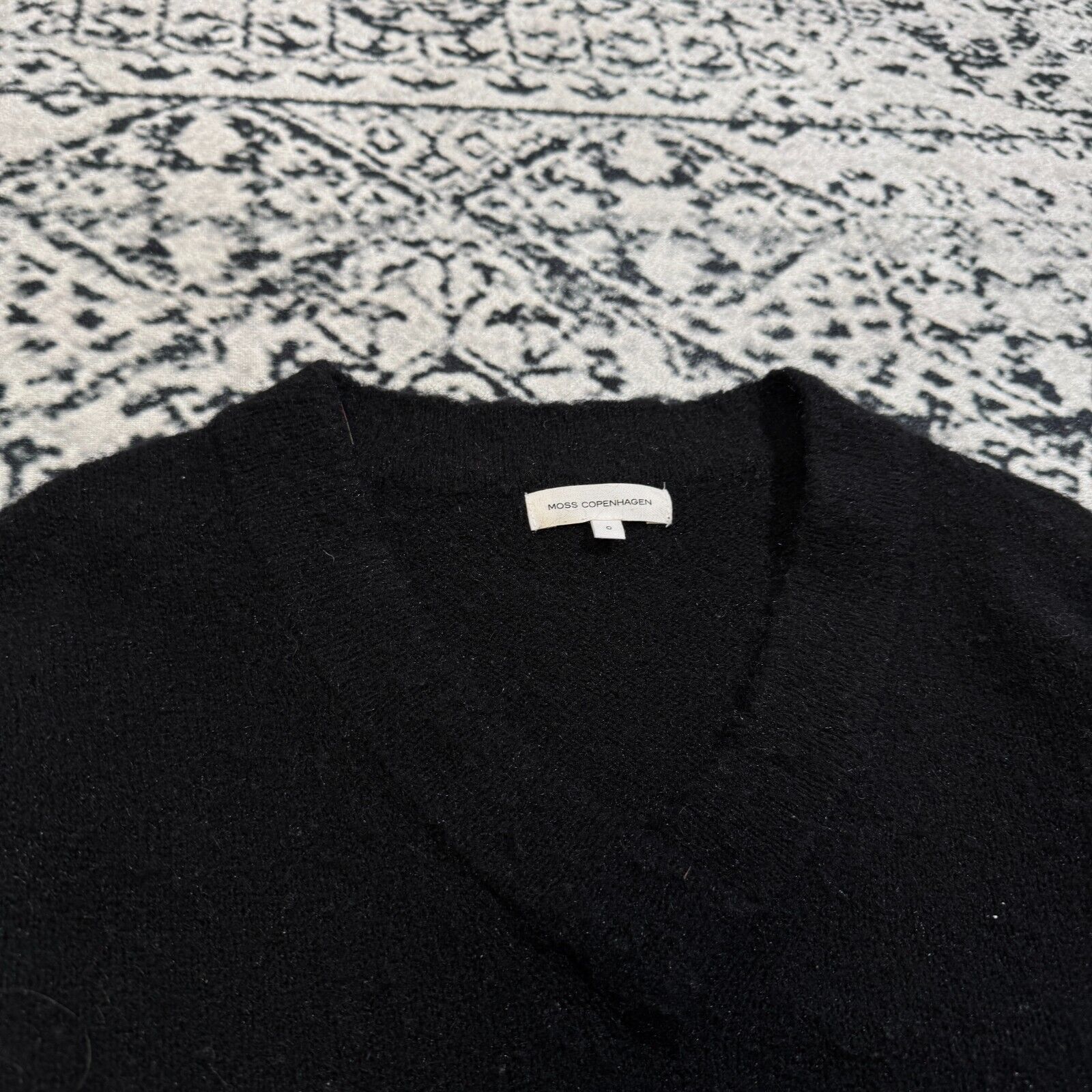 Moss × Vintage Moss Copenhagen Unisex Black Mohair Sweater Size S Size US S / EU 44-46 / 1 - 4 Thumbnail