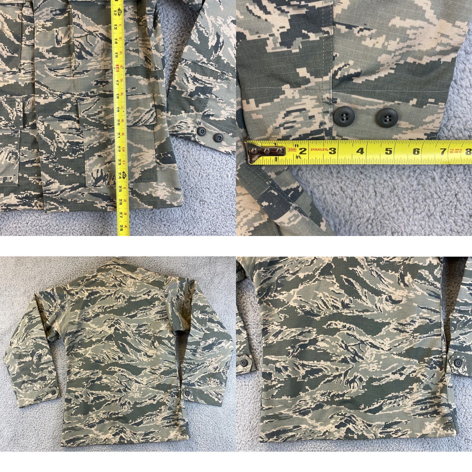 Vintage US Army Jacket Men's Tiger Camo Military Combat Field Shirt 32 Short Green 41-12 Mens Size US XS / EU 42 / 0 - 8 Thumbnail