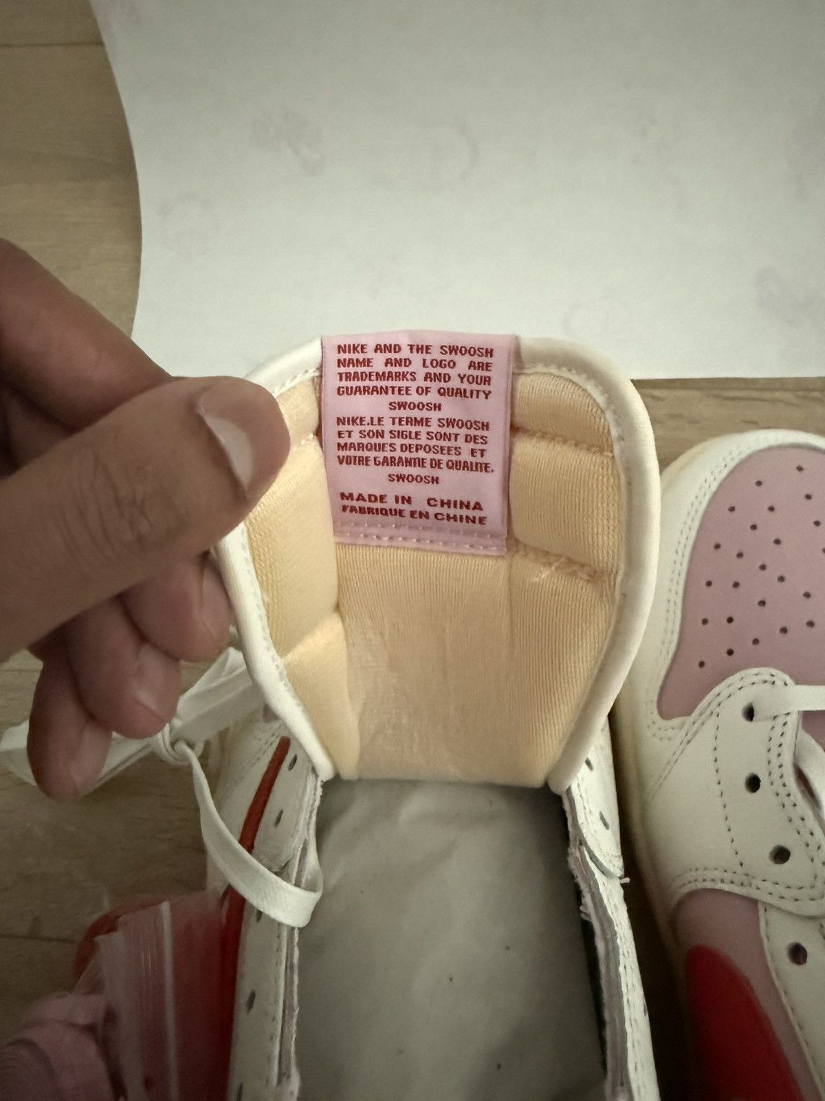 Nike × Travis Scott Travis Scott x Air Jordan 1 Low Sail Tropical Pink Size US 12 / EU 45 - 10 Thumbnail