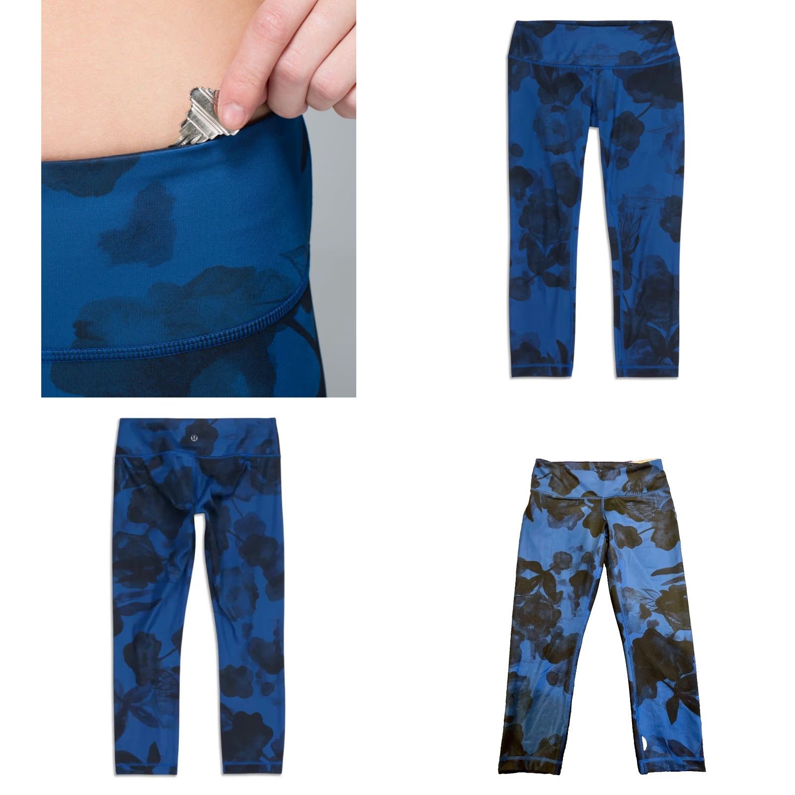 Lululemon Lululemon Wunder Under Pant Full-On Luxtreme Inky Floral Black Inkwell 6 Pant Womens Yoga Slim Skinny 27in 31in Inseam Multicolor 2010-2019 Size 28" / US 6 / IT 42 - 8 Thumbnail