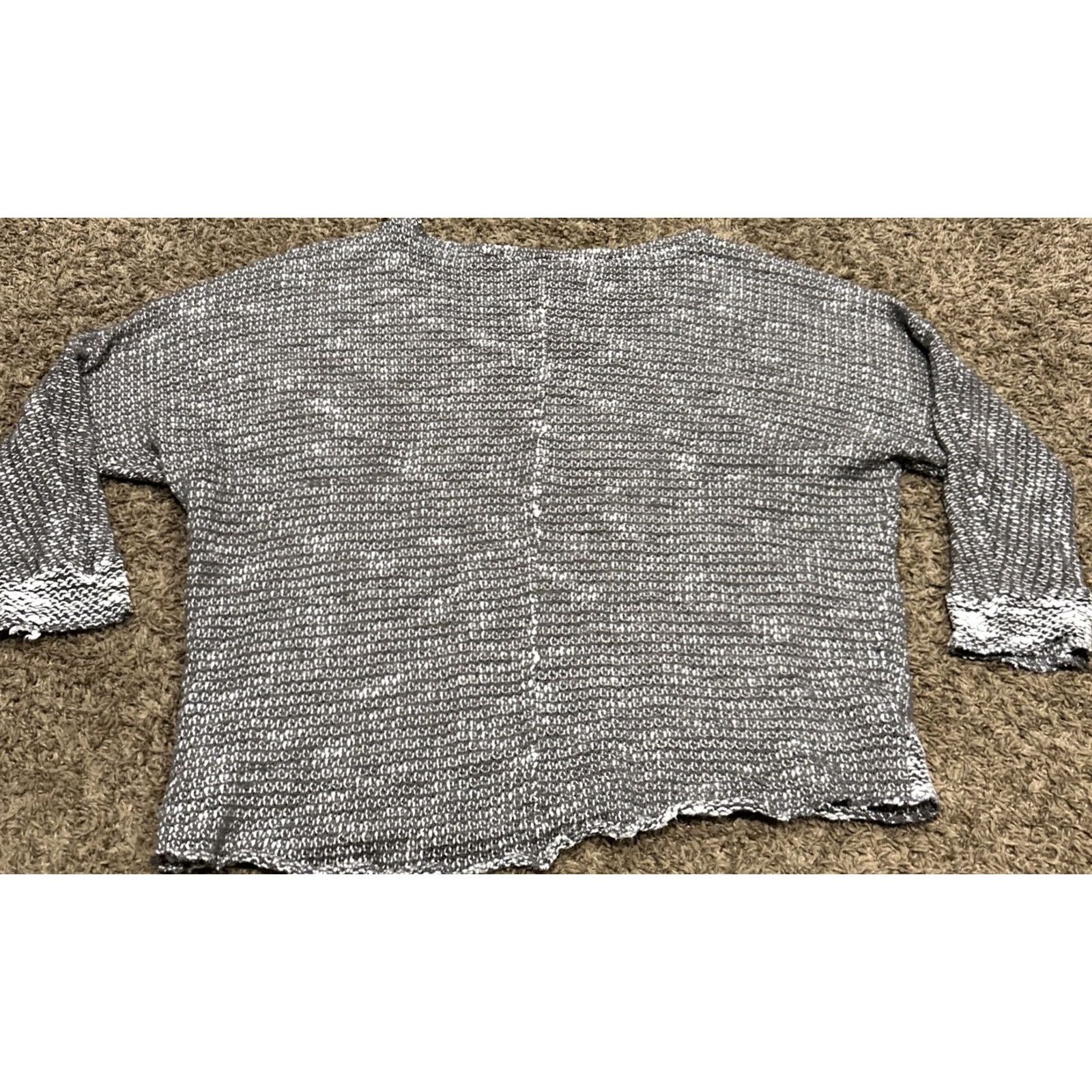 Vintage KUT From The Kloth Sz LARGE Nancy Dolman Sweater Gray V-Neck A26 Size L / US 10 / IT 46 - 4 Thumbnail