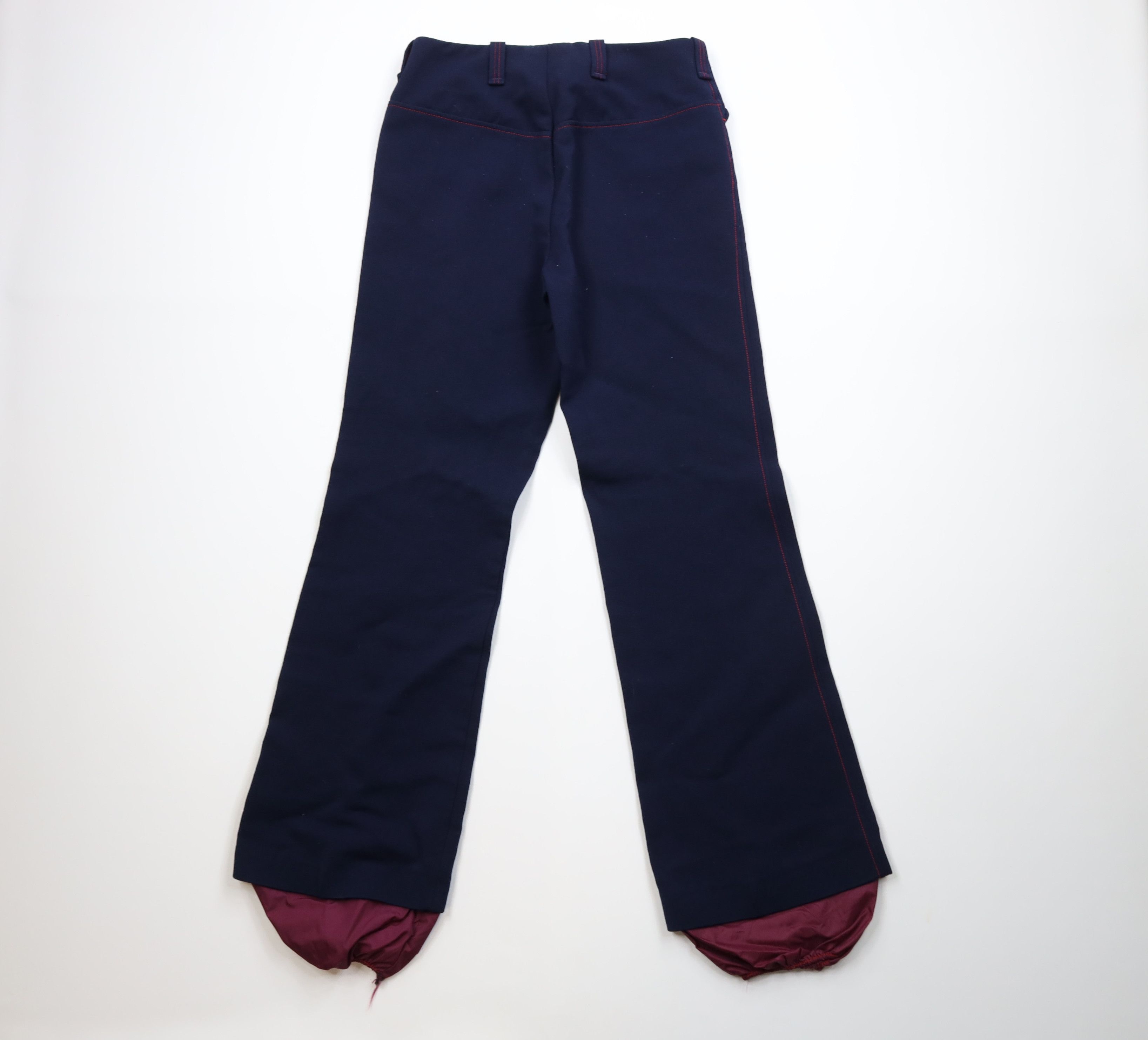 Vintage Vintage 60s 70s Knit Wide Leg Ski Snow Pants Blue USA Size US 30 / EU 46 - 8 Thumbnail