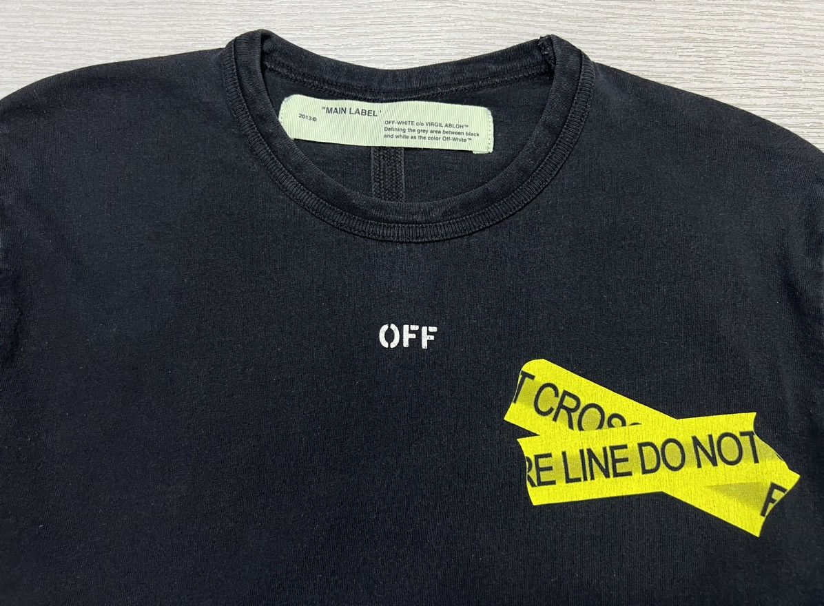 Off-White Off-White - Long Sleeve Firetape Tee Size US S / EU 44-46 / 1 - 7 Thumbnail
