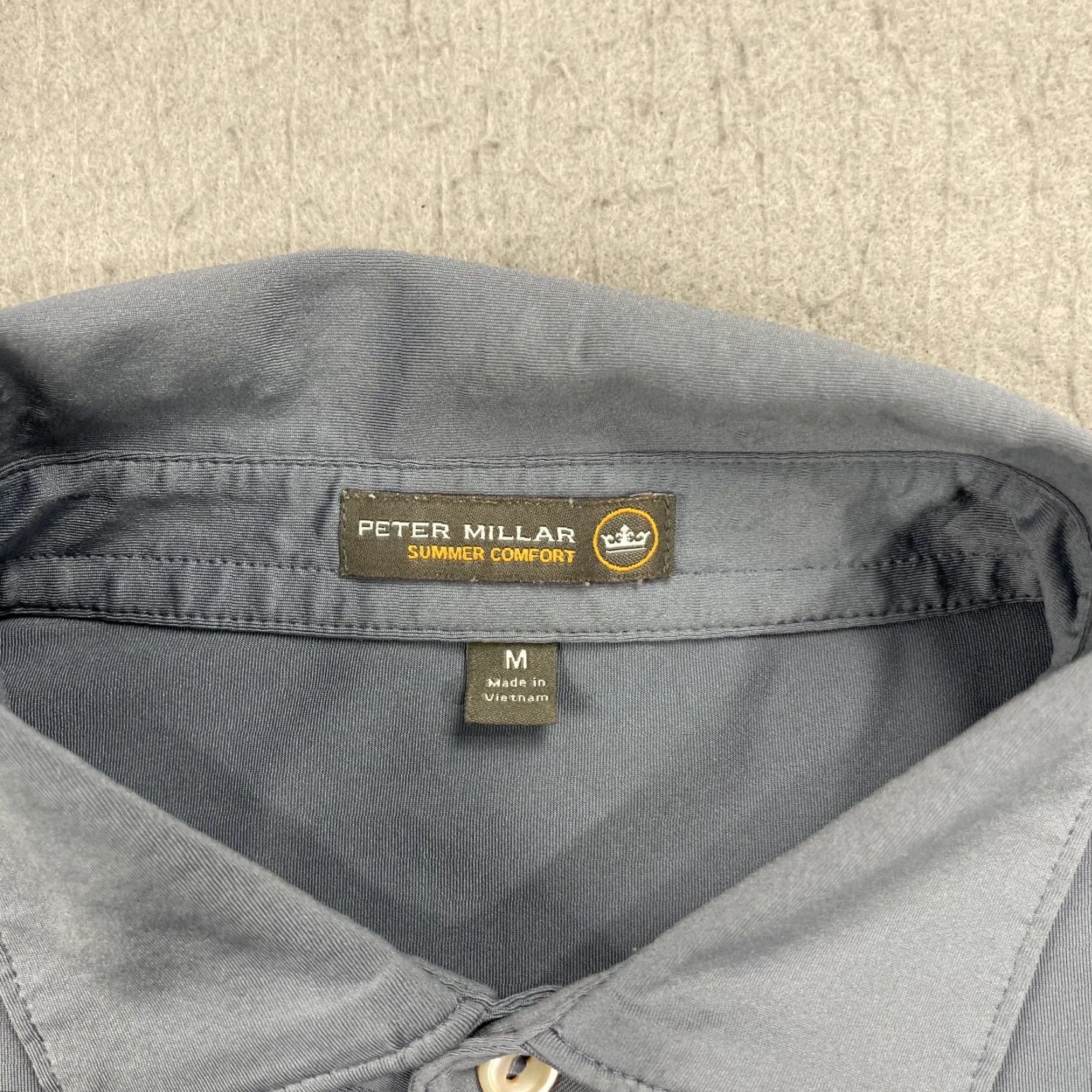 Peter Millar Peter Millar Summer Comfort Polo Shirt Mens L Gray Solid Golf Activewear Short Sleeve Casual, Stretch, Easy Care Size US L / EU 52-54 / 3 - 3 Thumbnail