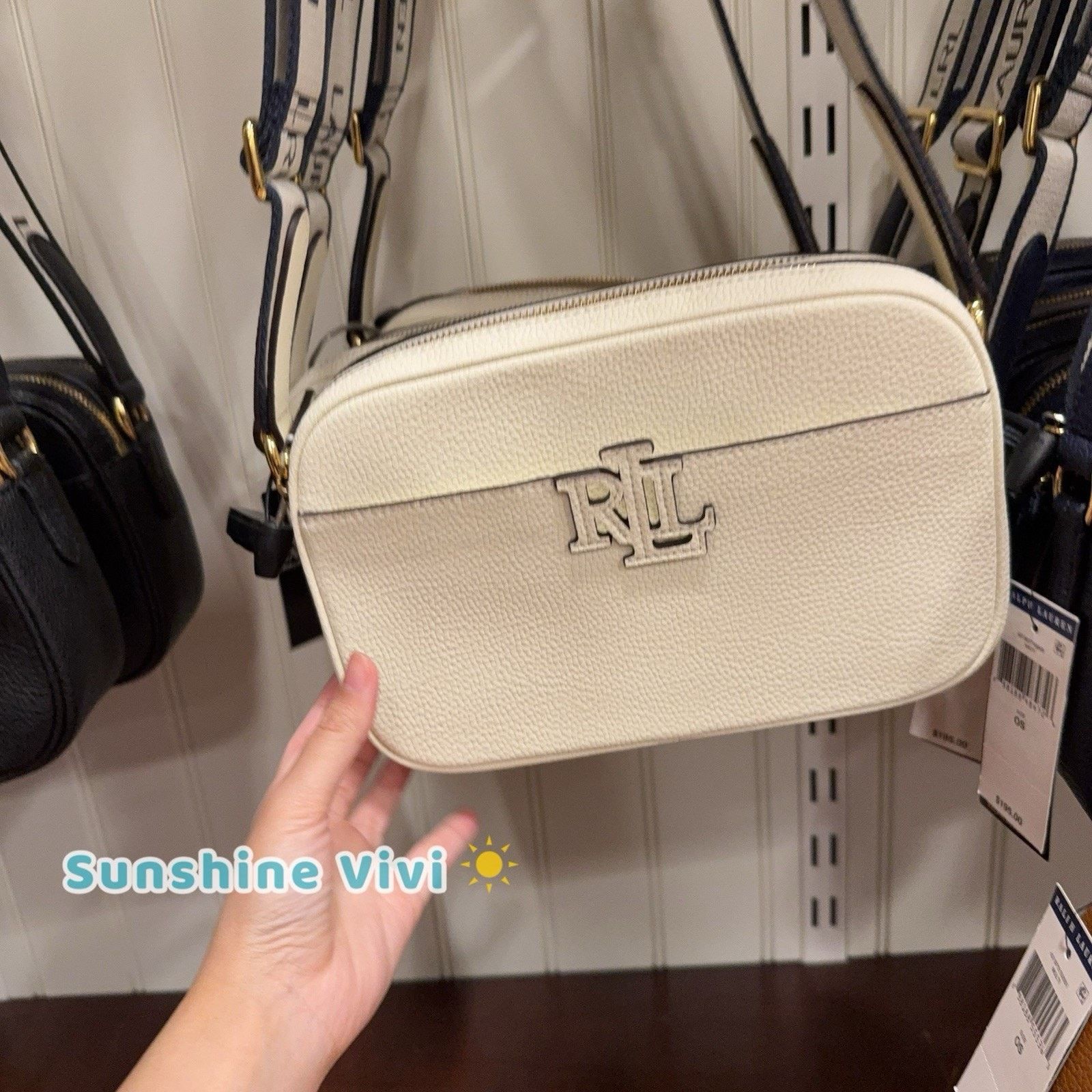 Lauren Ralph Lauren NWT Lauren Ralph Lauren Carrie Leather Crossbody Bag Cream Size ONE SIZE - 3 Thumbnail