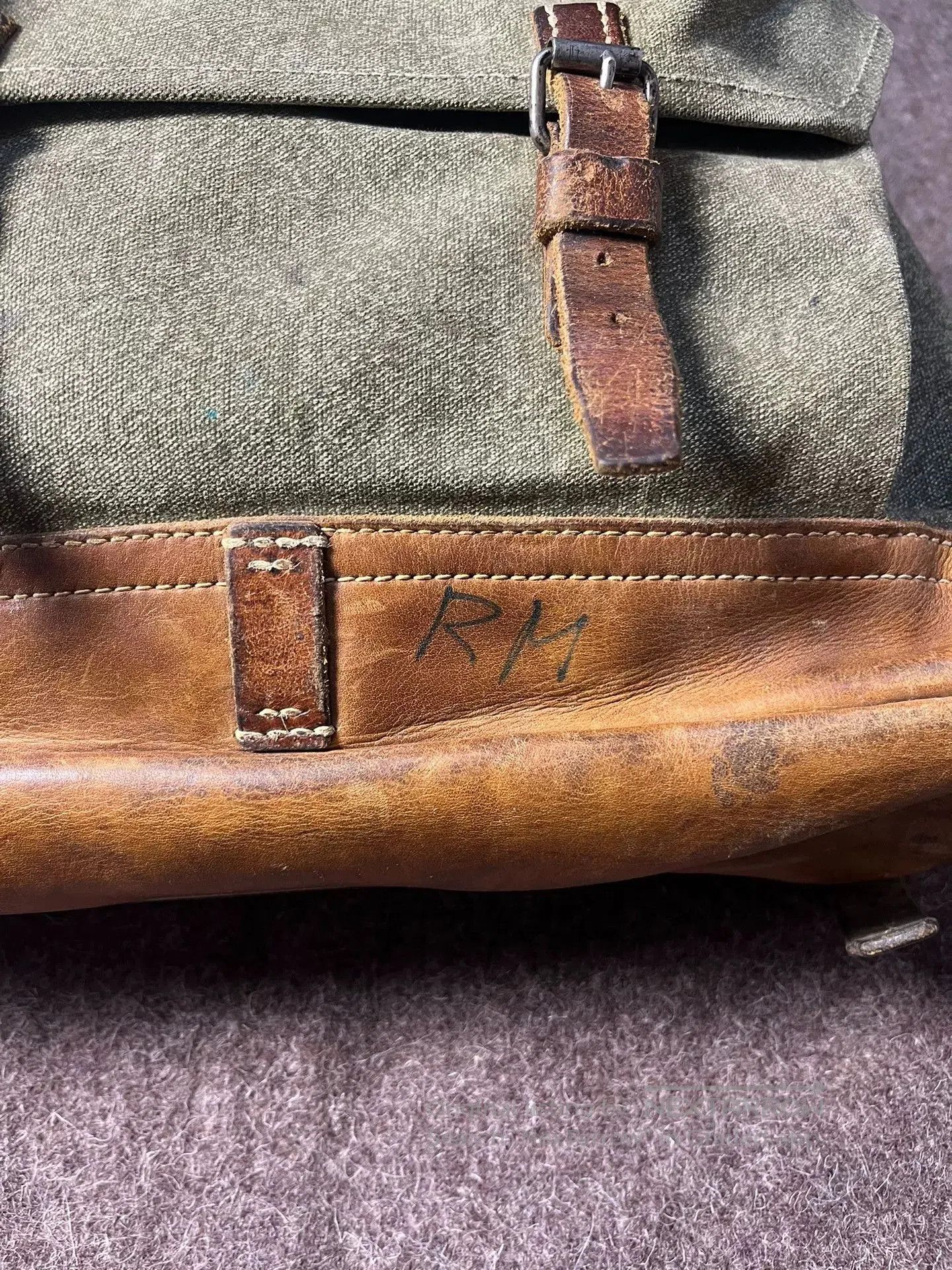 Vintage Swiss 1952 Military Pepper Salt Backpack. Size ONE SIZE - 4 Thumbnail
