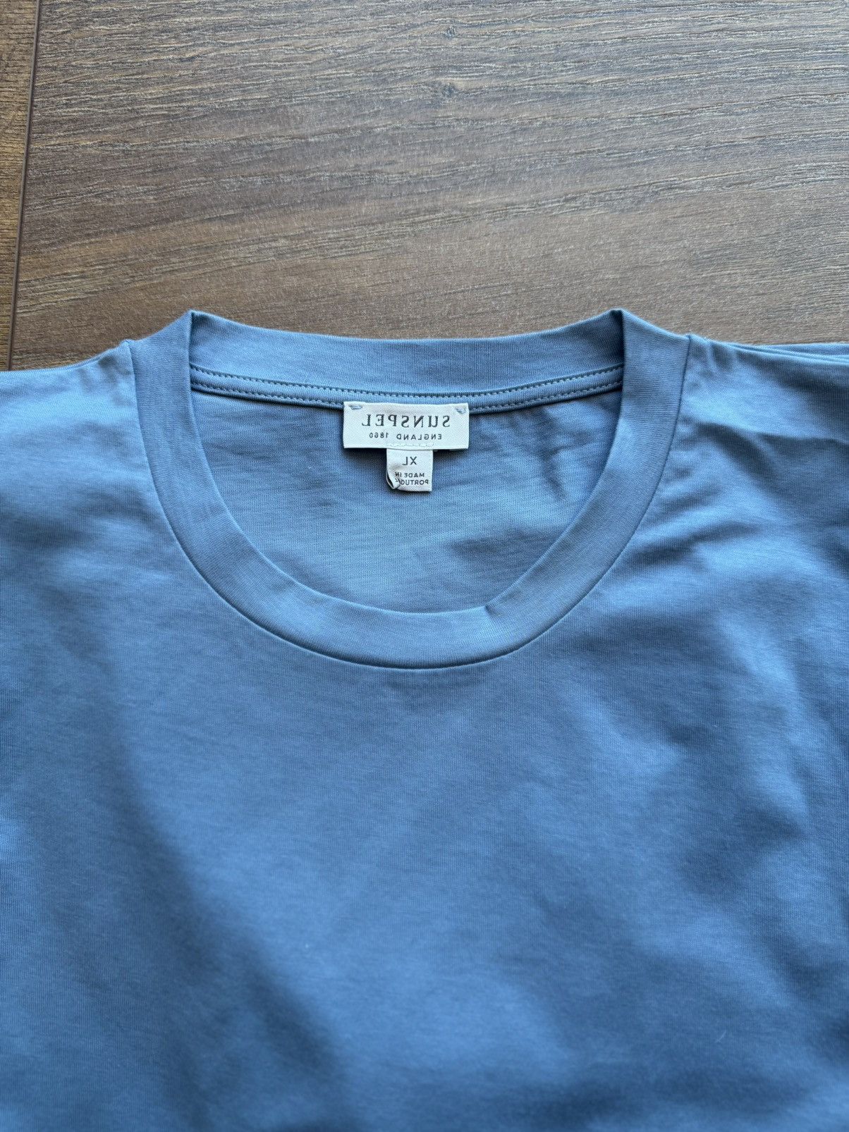 Sunspel Sunspel Como Blue T-Shirt - Size XL Size US XL / EU 56 / 4 - 2 Thumbnail