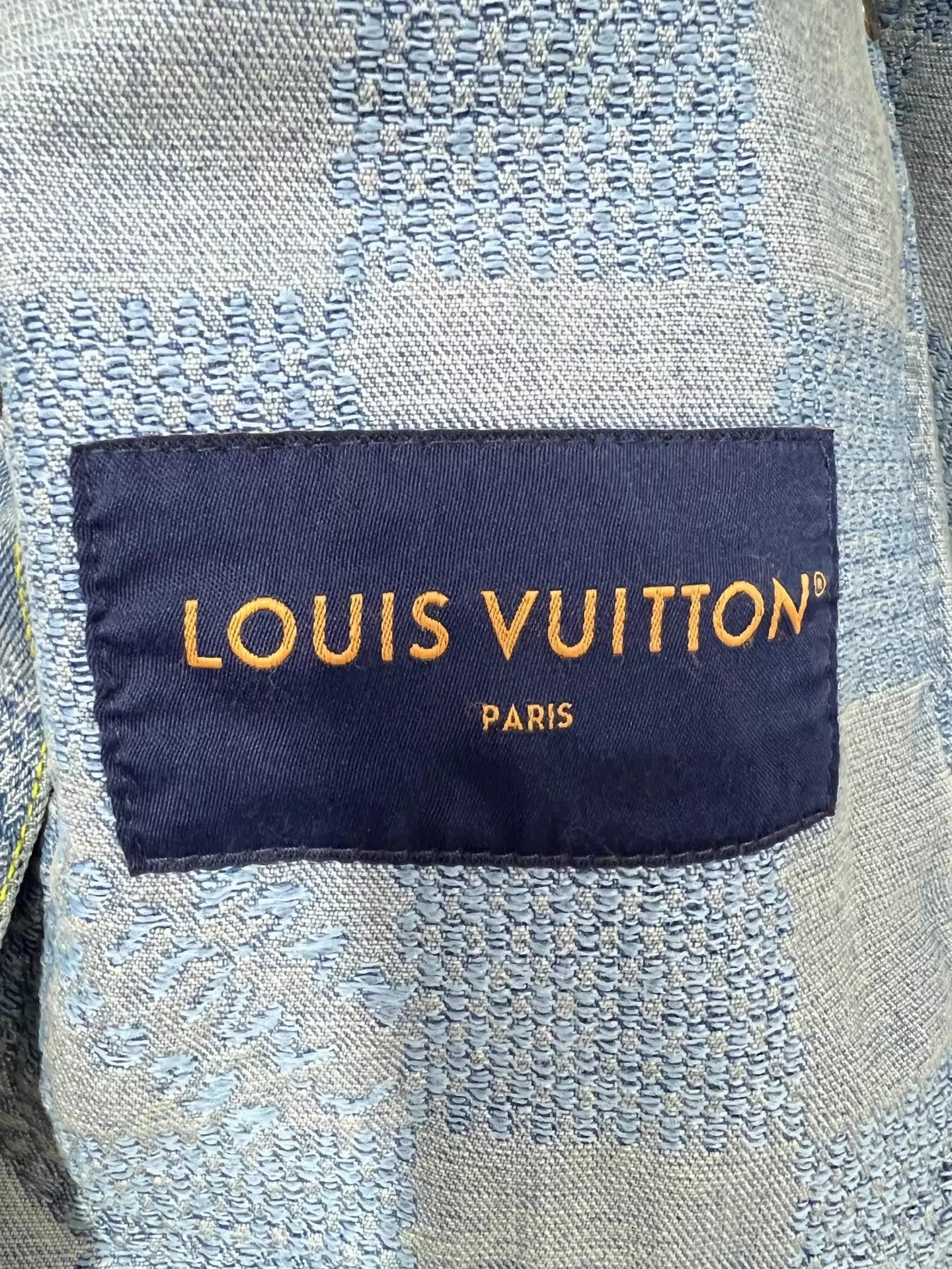 Louis Vuitton LV Pharrell Damier All-Over Print Denim Jacket Size 52 Size US L / EU 52-54 / 3 - 4 Thumbnail