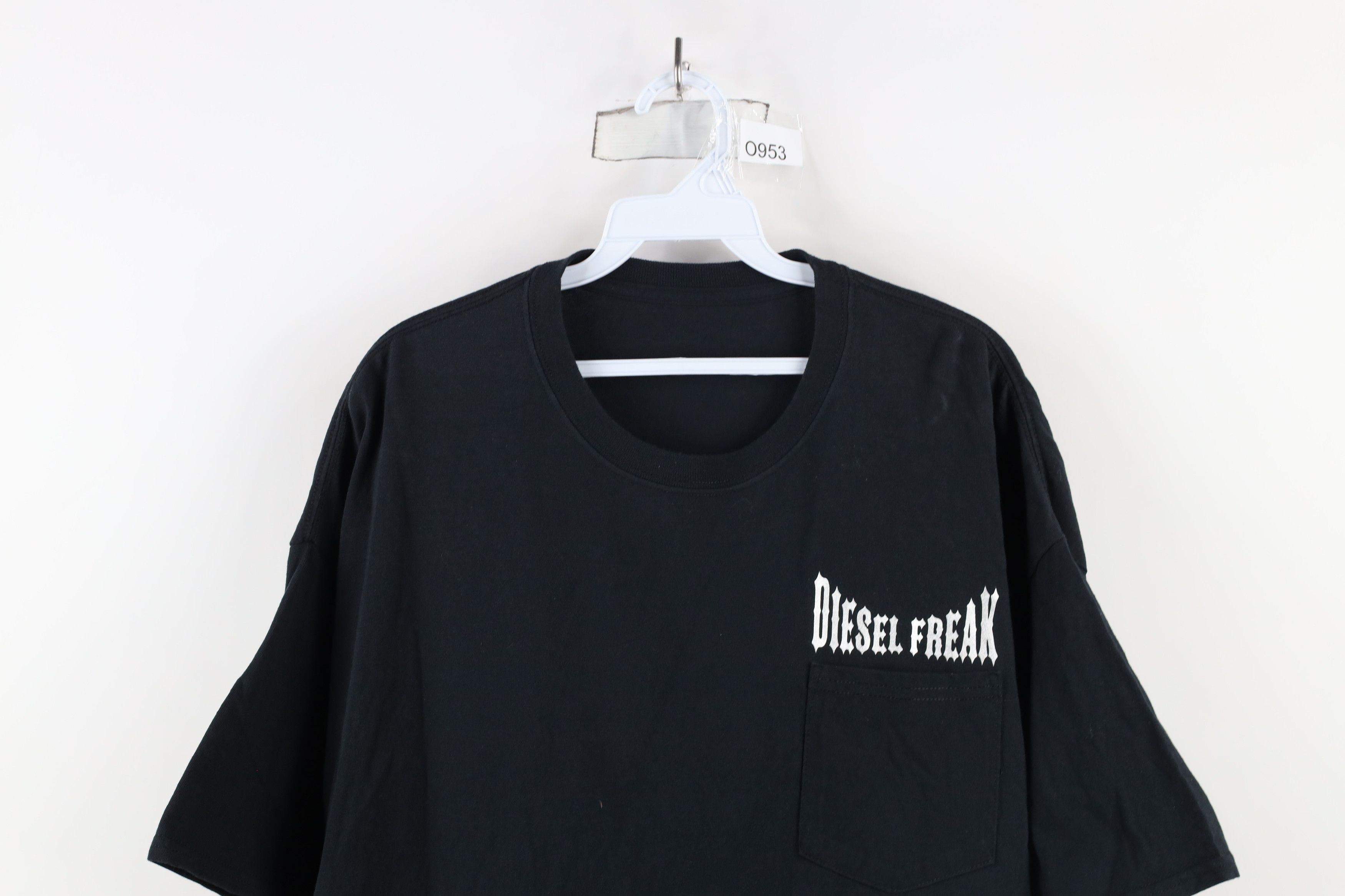 Vintage Vintage 90s Streetwear Skull Skeleton Pocket T-Shirt Black Size US XXL / EU 58 / 5 - 2 Thumbnail