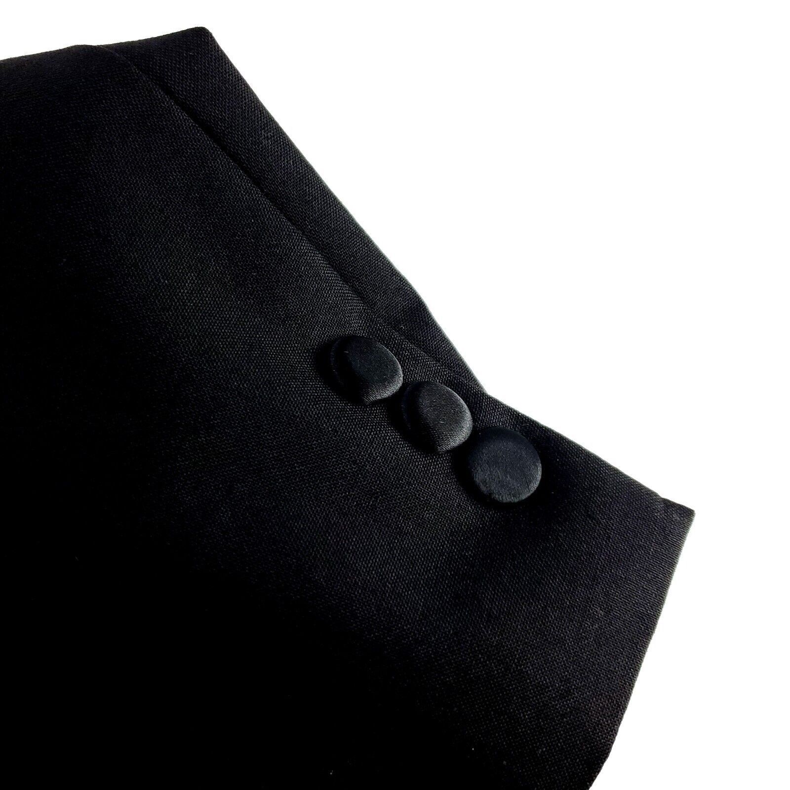 Jones New York Jones New York Wool 3 Felt Button Tuxedo Jacket 42L Black Size 42L - 4 Thumbnail