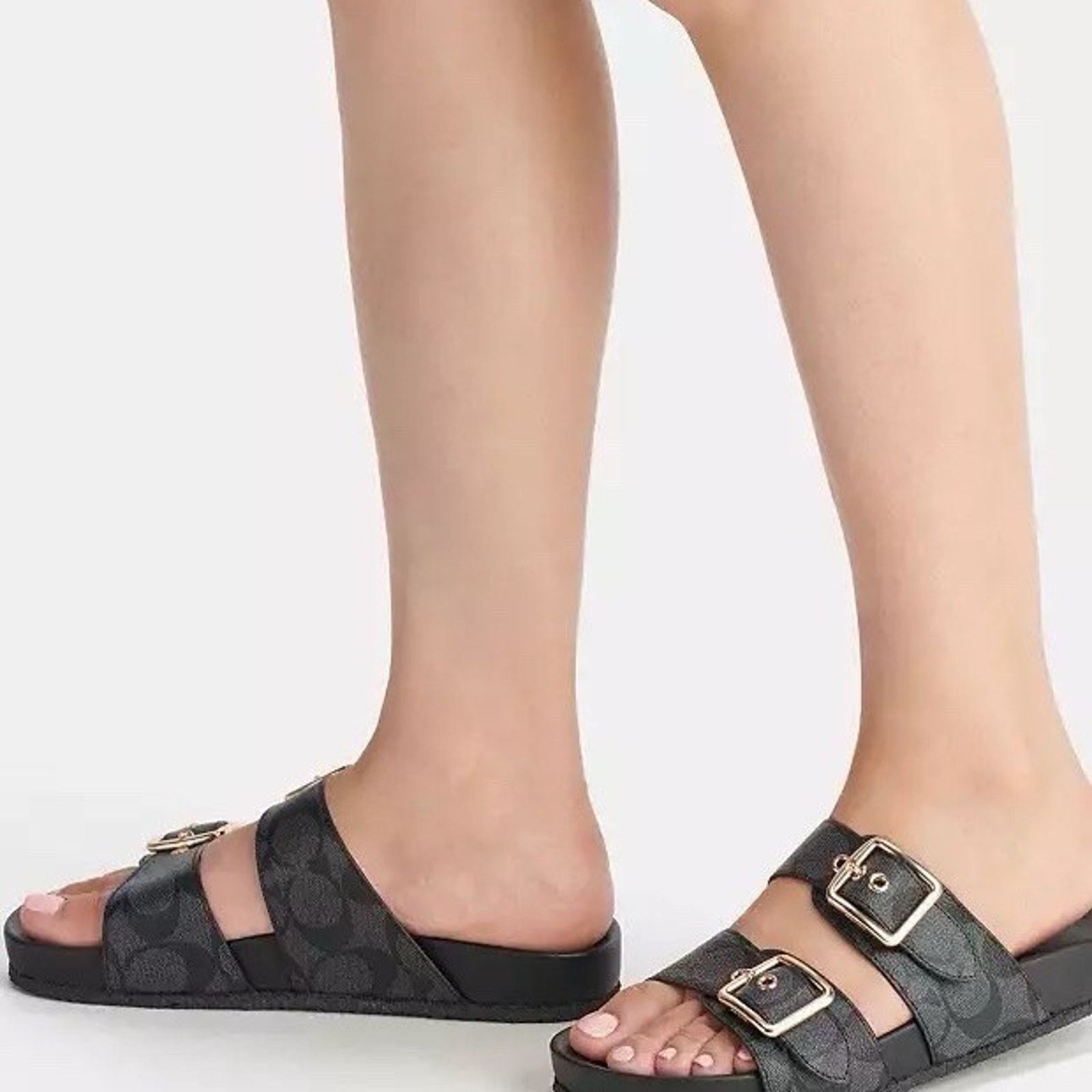 Coach NEW COACH Allanah Slide Sandal Women's Black CK412 us 10 Size US 10 / IT 40 - 10 Thumbnail