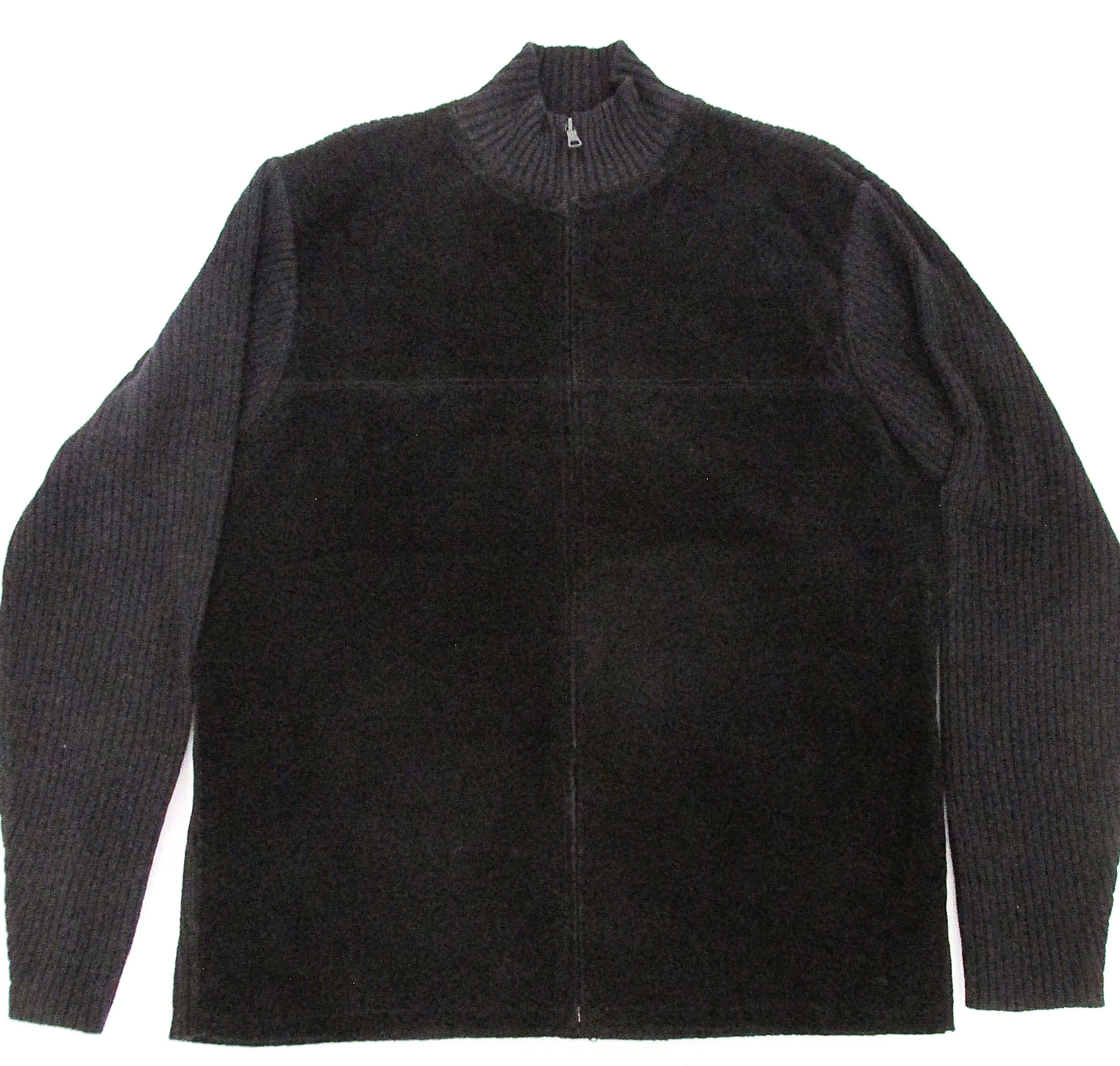 Liz Claiborne Crazy Horse Men's Suede/Knit Zipper Jacket Size Medium Size US M / EU 48-50 / 2 - 1 Thumbnail