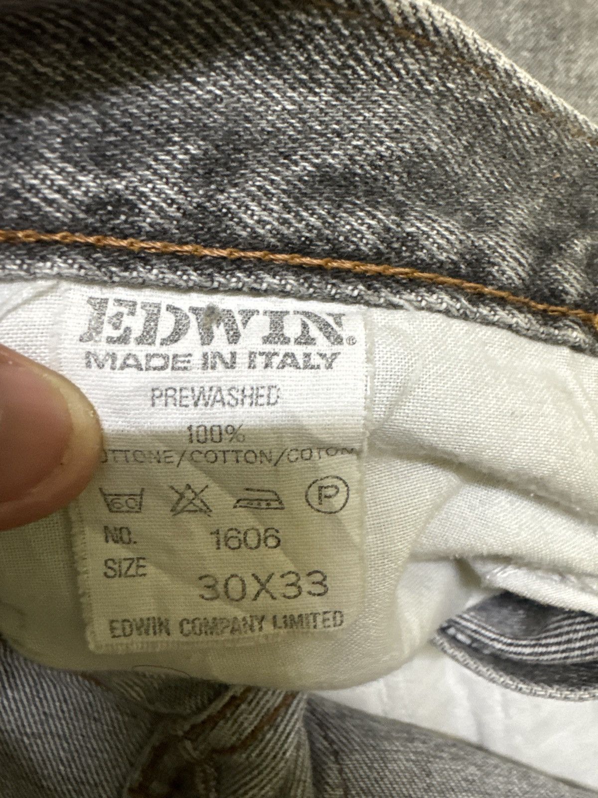 Edwin × Hysteric Glamour × If Six Was Nine VINTAGE EDWIN ITALY DISTRESSED JEANS RARE Size US 27 - 21 Thumbnail