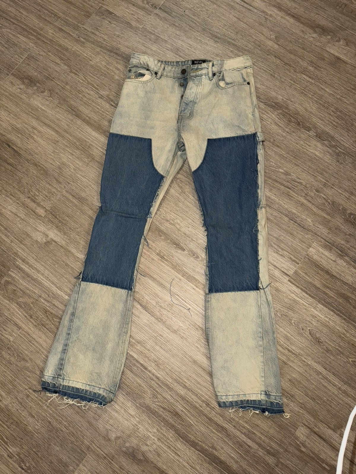 Boohoo Boohoo Man Patchwork Jeans Size US 34 / EU 50 - 1 Thumbnail