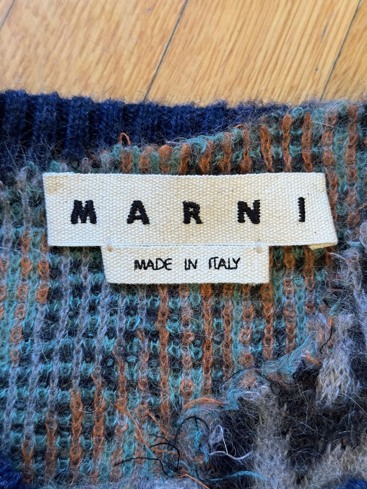 Marni MARNI rombi leopard and rings mixed sweater FW19 Size US M / EU 48-50 / 2 - 17 Thumbnail