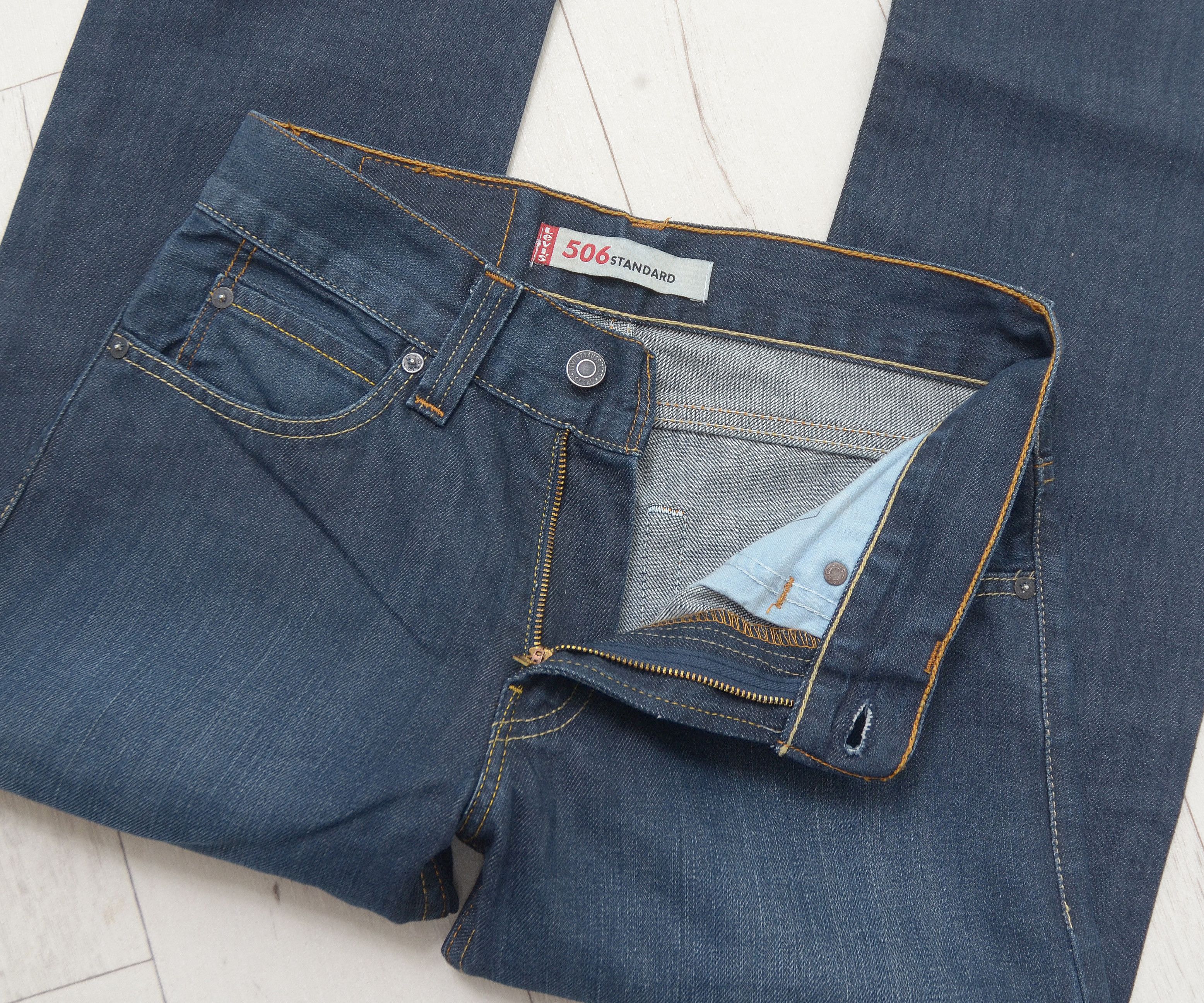 Jean × Levi's × Vintage Y2k Denim Levis 506 Jeans Vintage Y2k Man Baggy Dark Blue Size US 30 / EU 46 - 9 Thumbnail