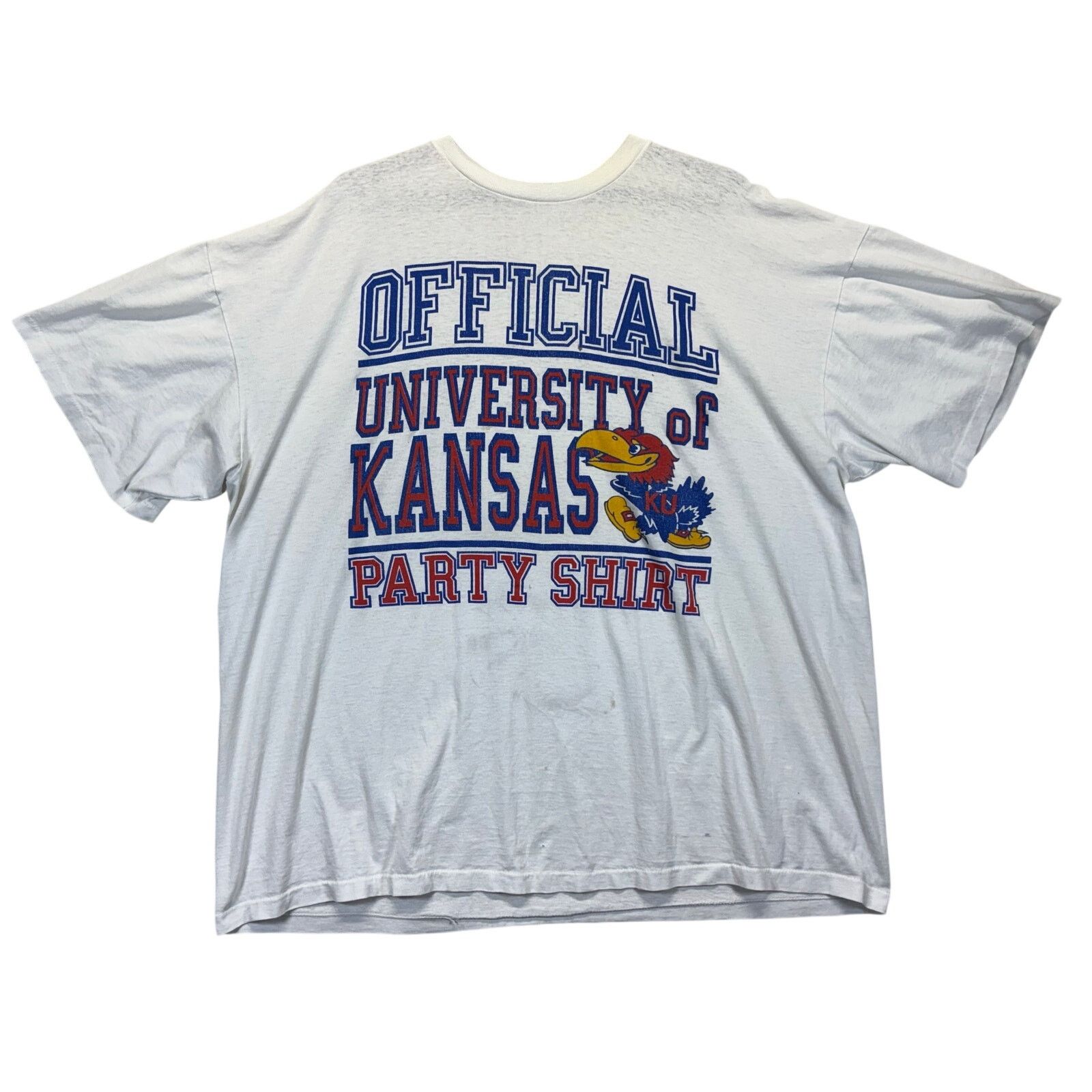 The Unbranded Brand Vintage University of Kansas Jayhawks Shirt USA Made Tee Size US XL / EU 56 / 4 - 1 Thumbnail