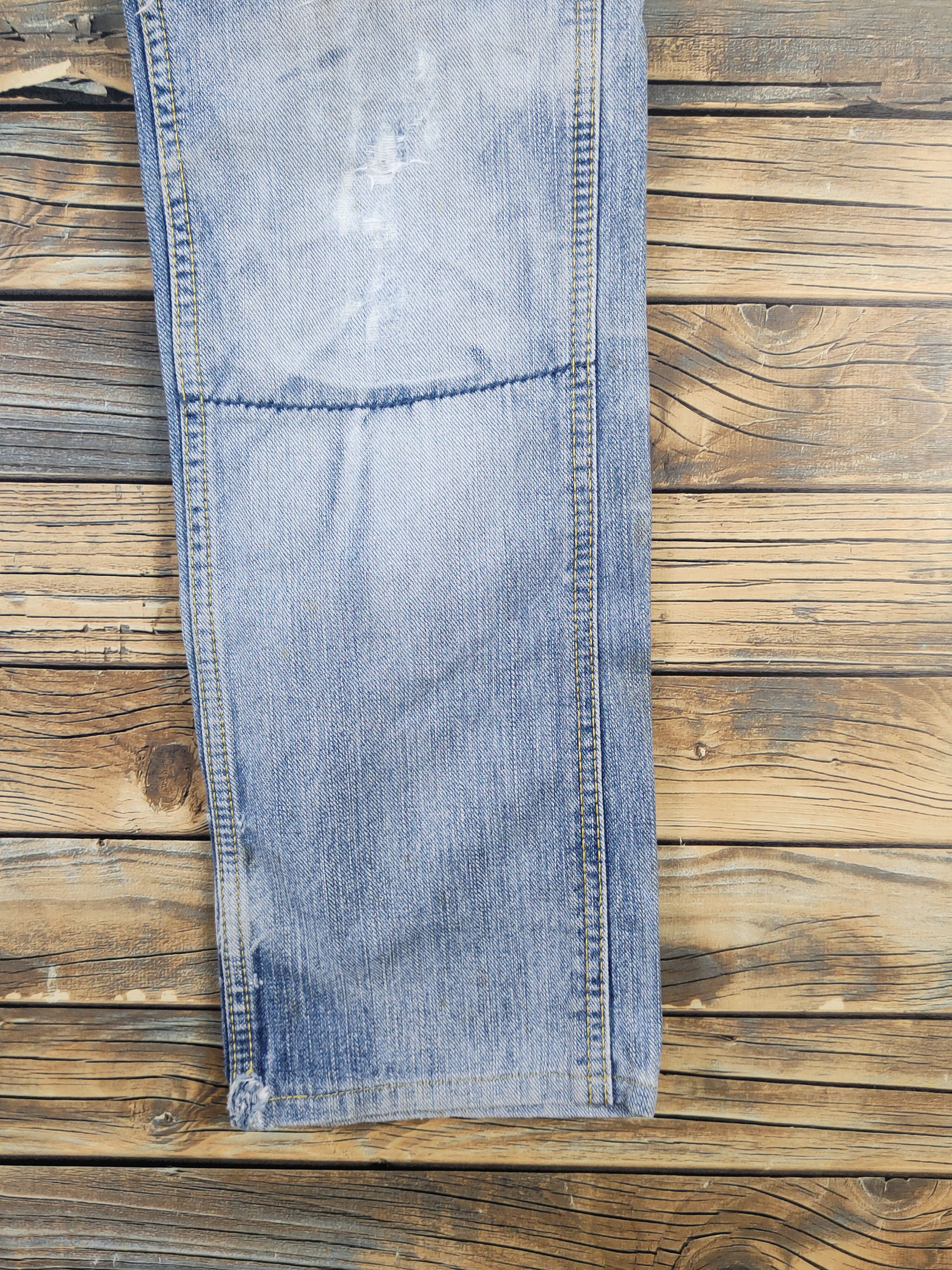 Lee Lee vintage Blue Distressed Ripped denim Jeans #W1706 Size US 32 / EU 48 - 6 Thumbnail