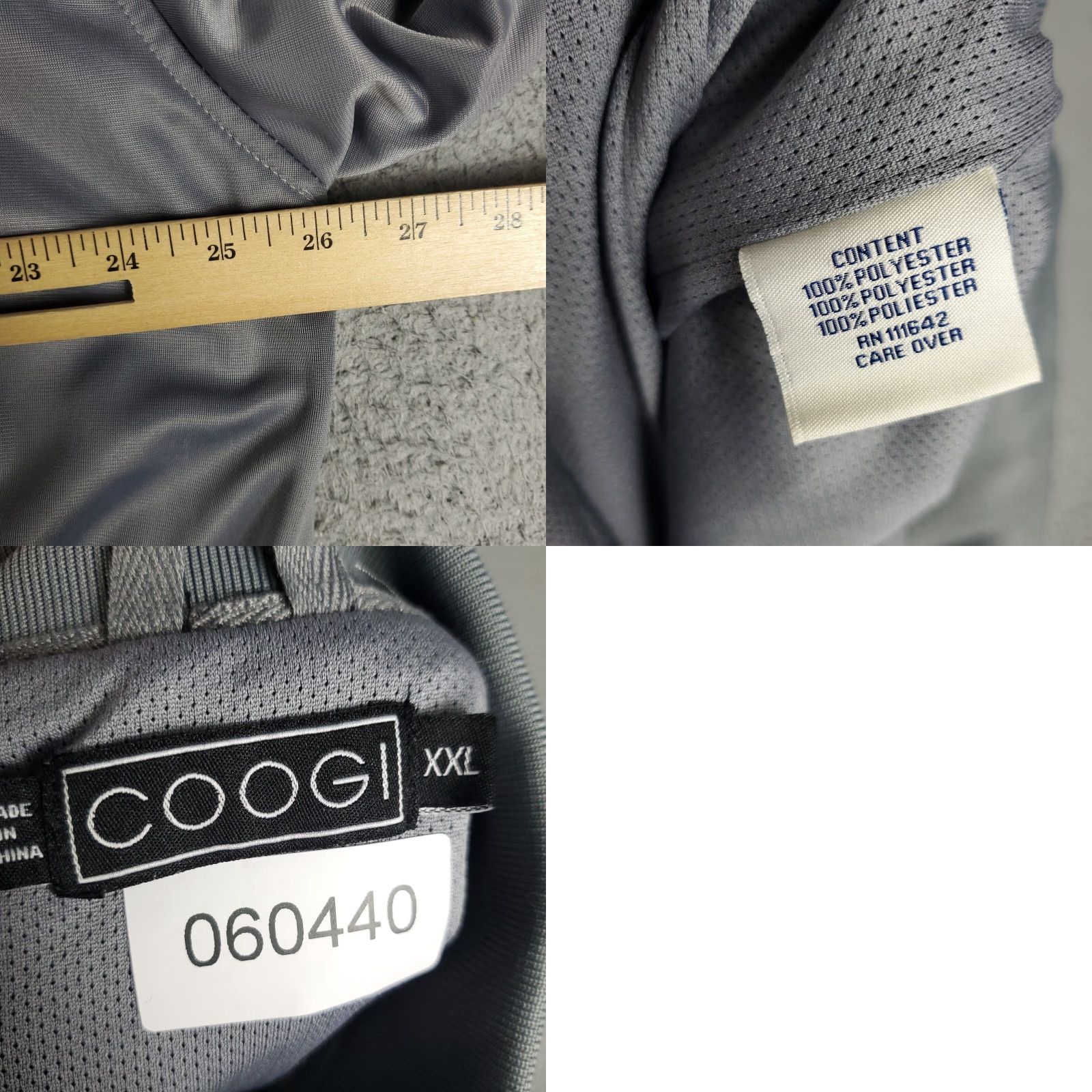 Coogi COOGI Jacket Mens 2XL Gray Full Zip Up Track Sweater Sweatshirt Size US XXL / EU 58 / 5 - 8 Thumbnail