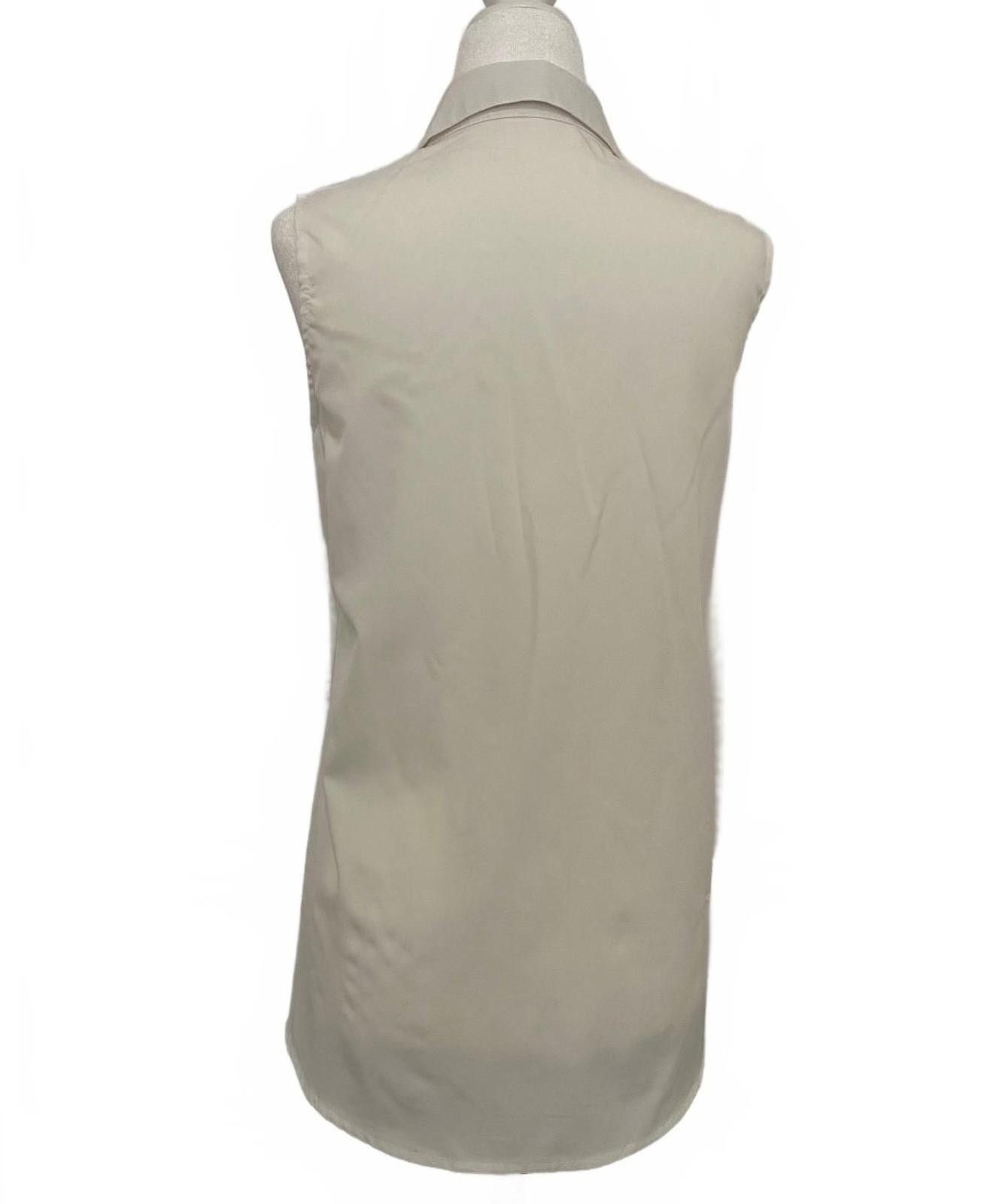 The Unbranded Brand Unbranded Breezy Collar Sleeveless Shirt in White (No Tags) Size S / US 4 / IT 40 - 5 Thumbnail