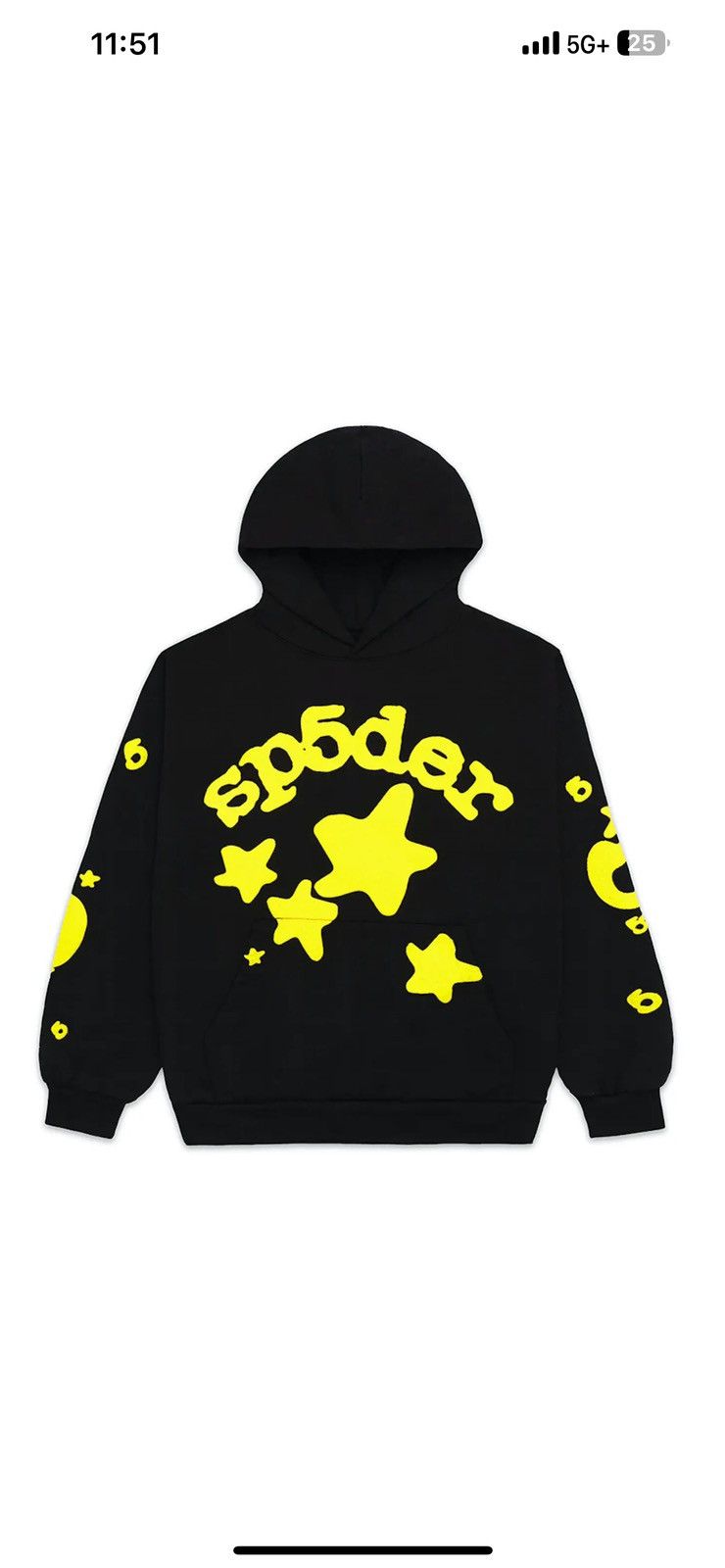 image of Spider Worldwide x Young Thug Sp5Der Beluga Hoodie in Black, Men's (Size Large)