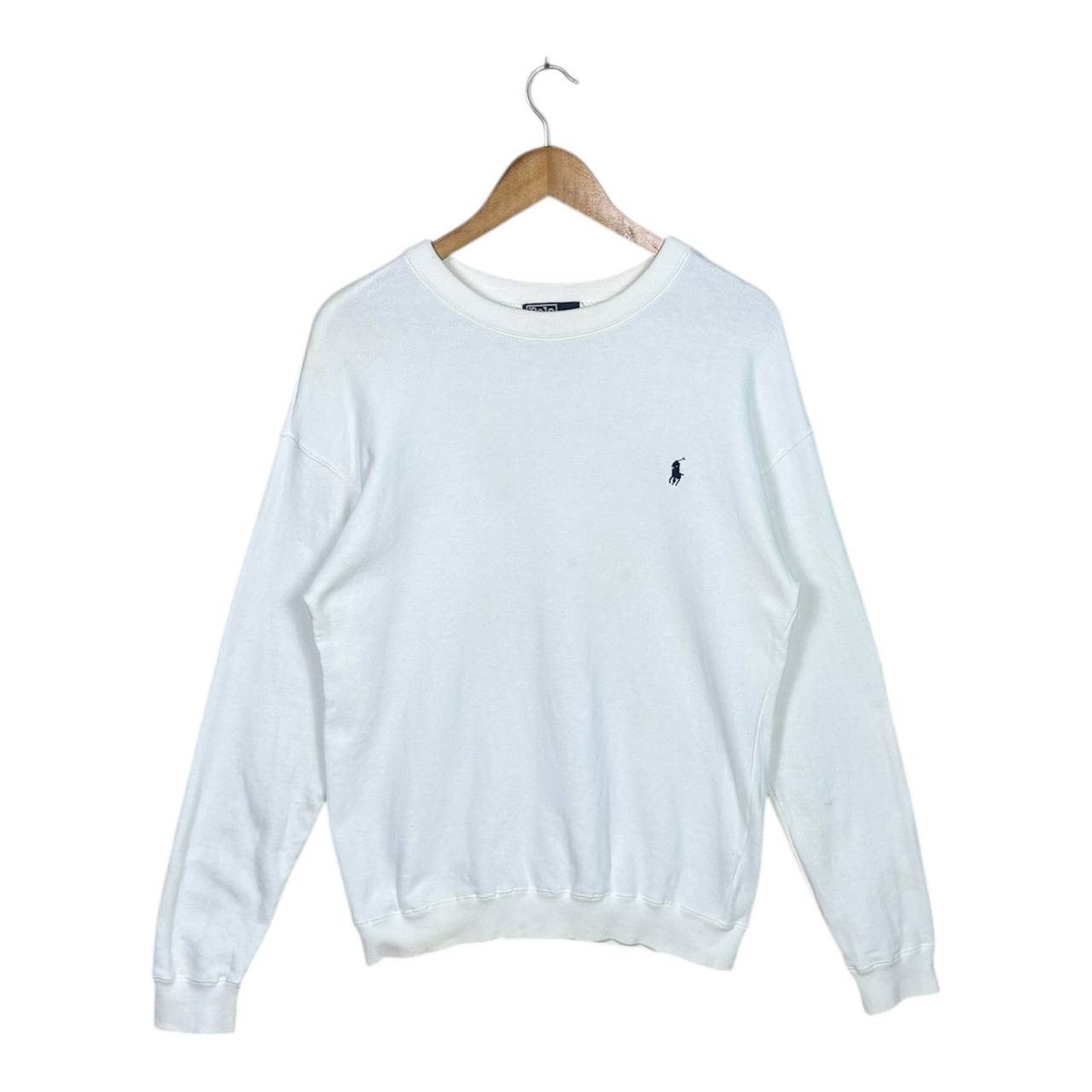 Polo Ralph Lauren Polo Ralph Lauren Small Pony White Crewneck Sweatshirt Size US M / EU 48-50 / 2 - 1 Thumbnail