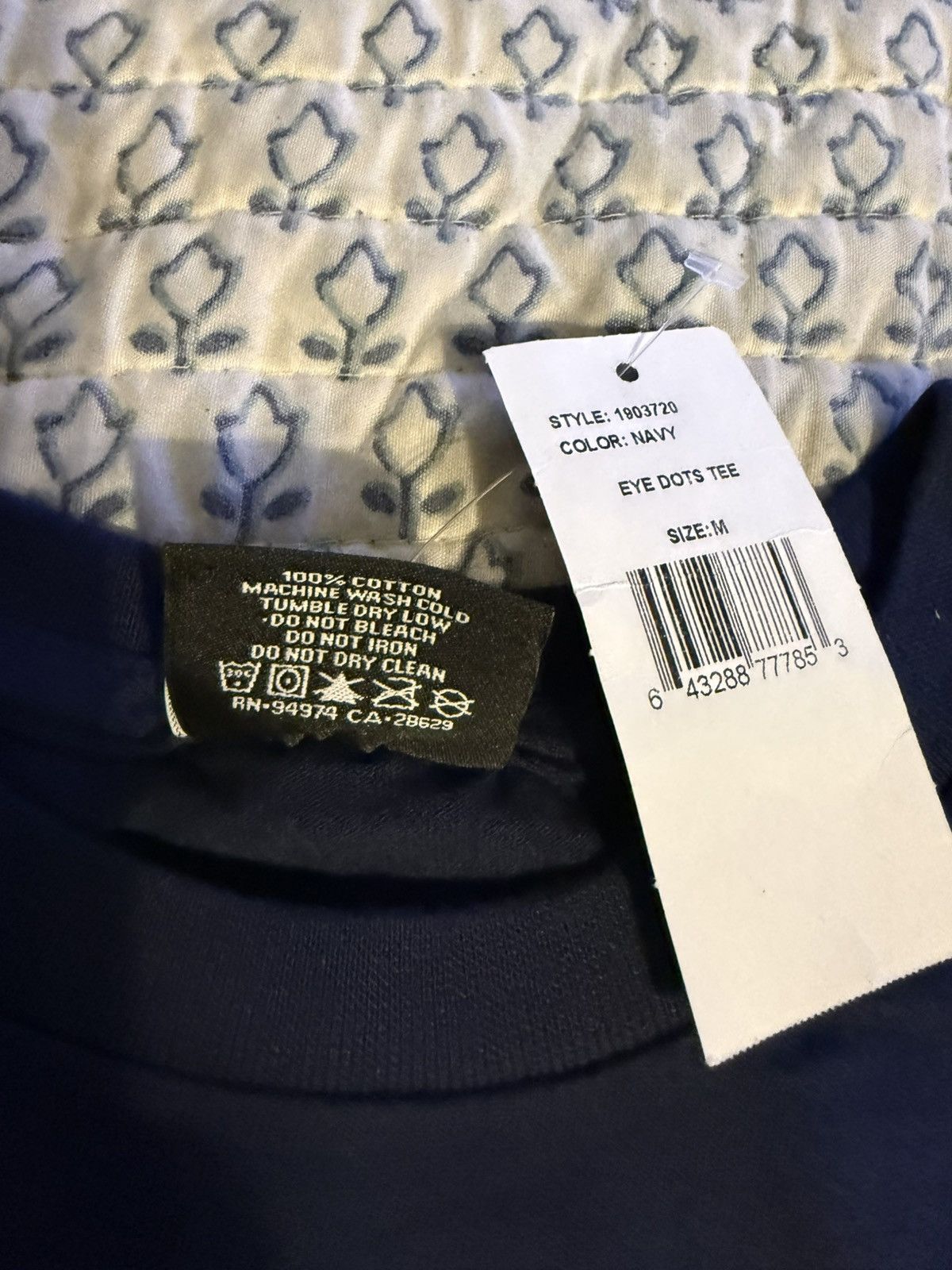 Stussy Stussy Eye Dots Tee Navy Size M Size US M / EU 48-50 / 2 - 2 Thumbnail