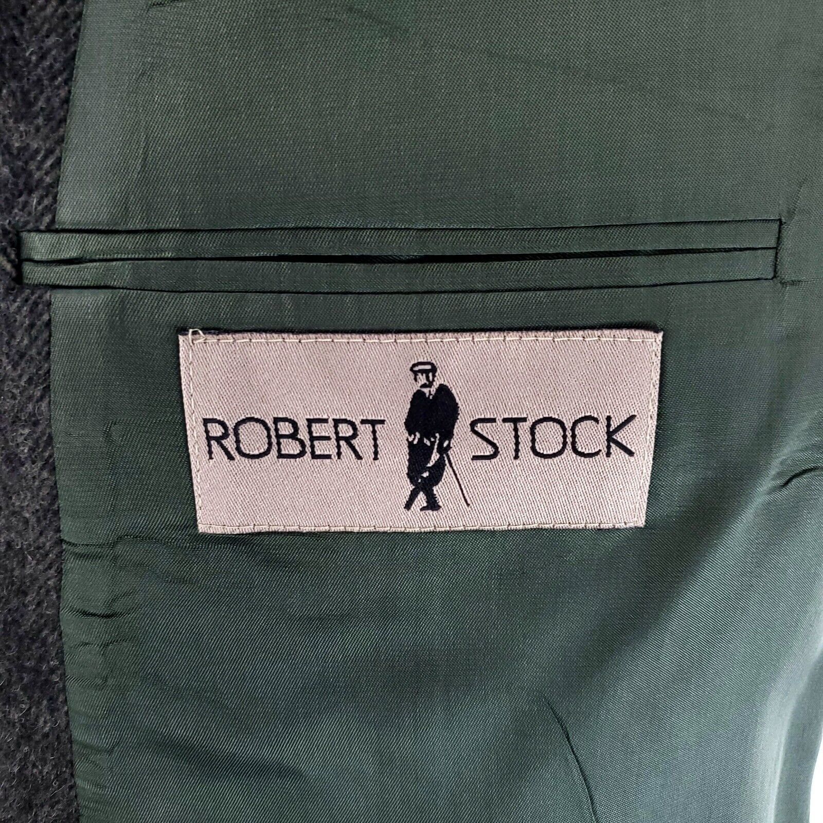 Robert Stock Robert Stock Soft Tweed Wool 2 Button Sport Coat 42R Green H Size 42R - 7 Thumbnail
