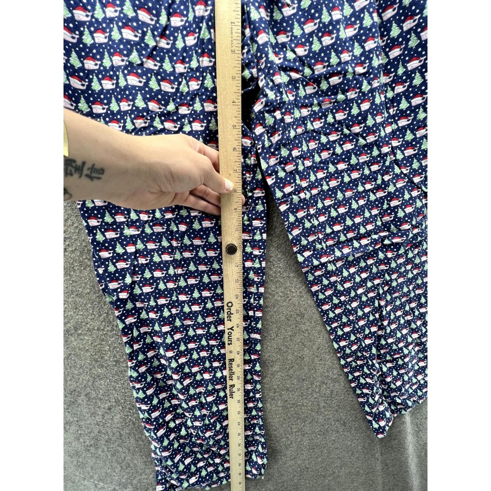 Vineyard Vines Vineyard Vines Pajama Pants Womens XS Blue Christmas Whale Flannel Sleep Print Size 26" / US 2 / IT 38 - 2 Thumbnail