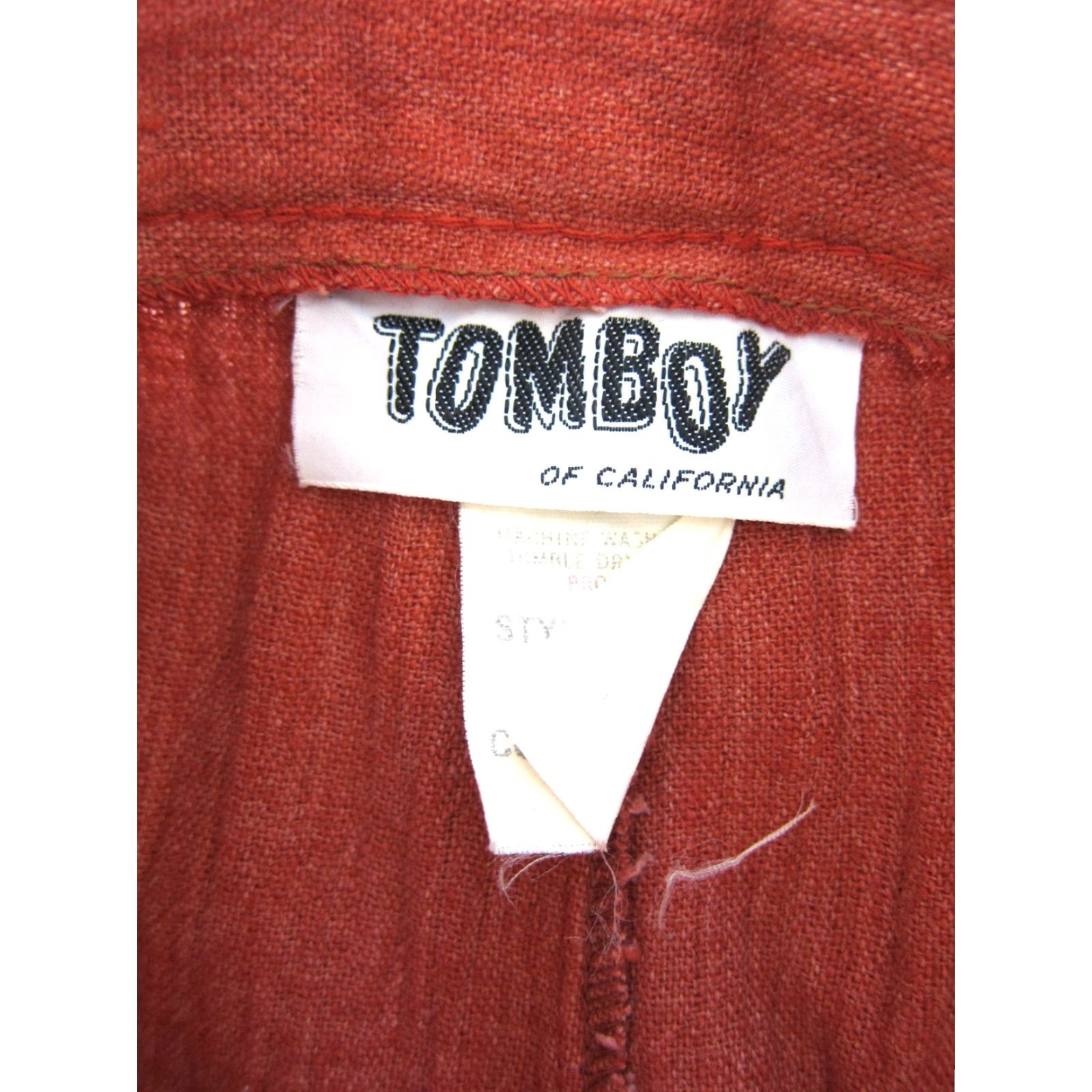 Vintage VINTAGE Tomboy Of California Cotton Orange High Rise Wide Leg Sailor Pant XS Size 26" / US 2 / IT 38 - 3 Thumbnail