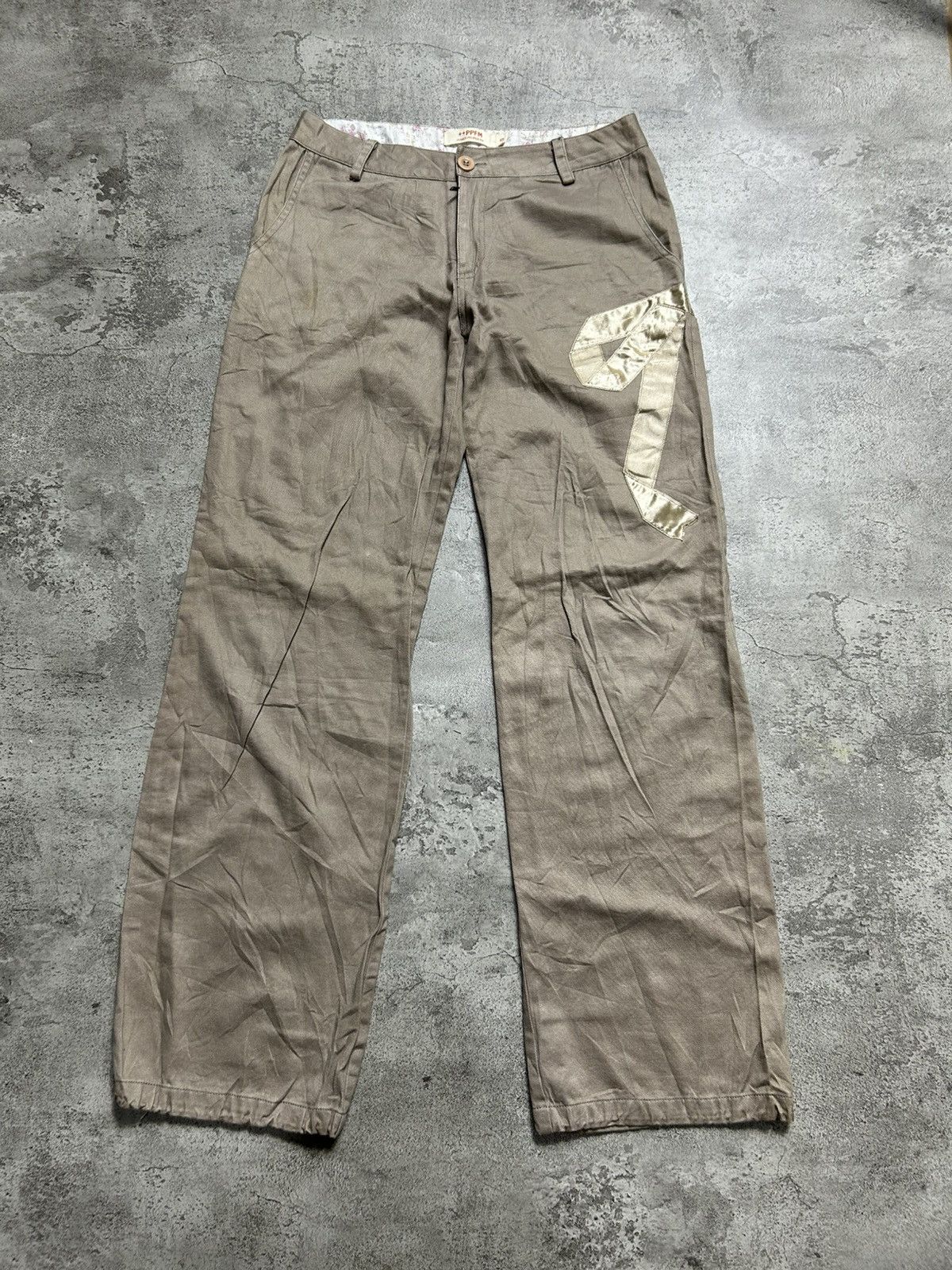 PPFM 2000s PPFM Unique Ribbon Motif Pants Size US 26 / EU 42 - 1 Thumbnail