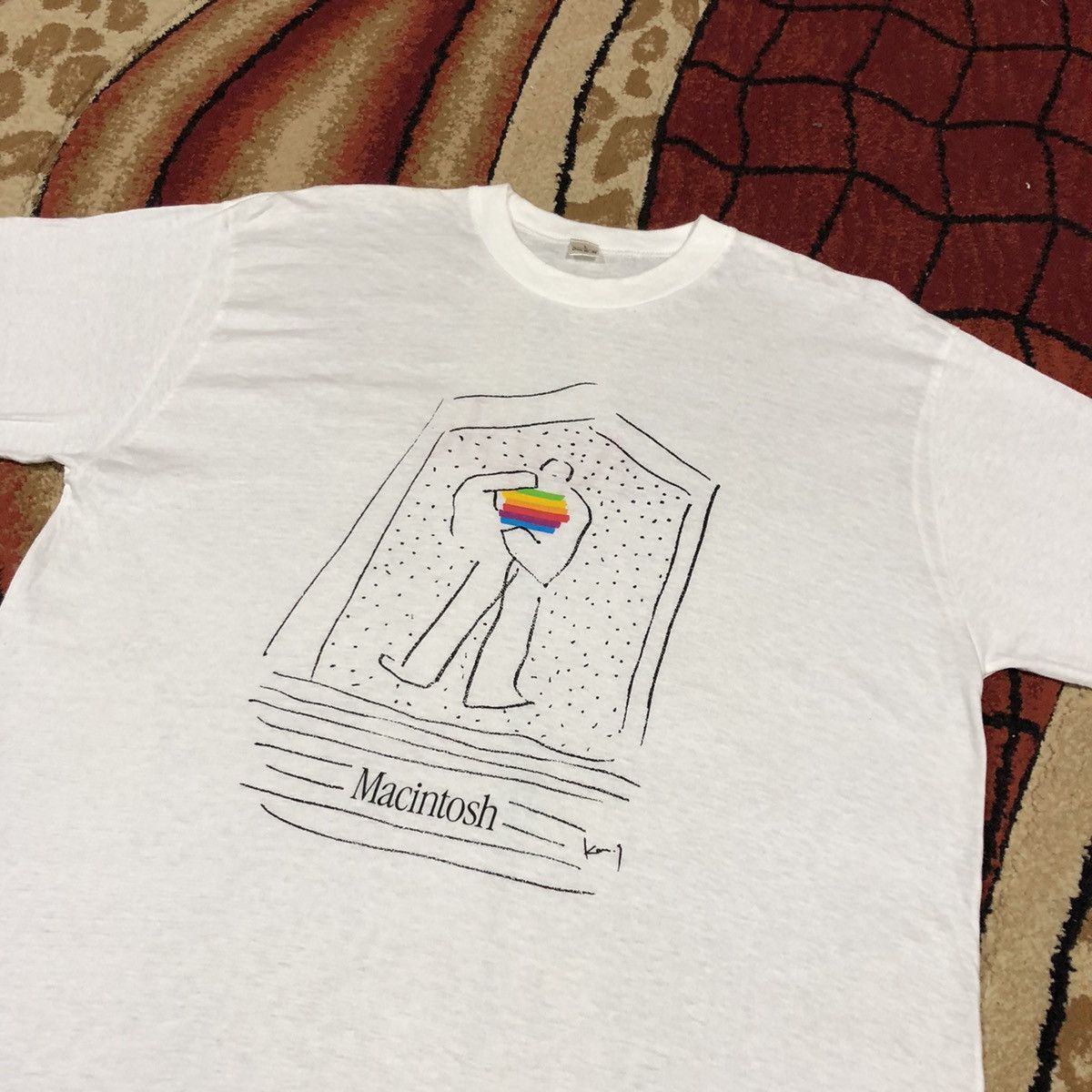Apple Vintage 80s Apple Macintosh Rare T Shirt Size US L / EU 52-54 / 3 - 1 Thumbnail