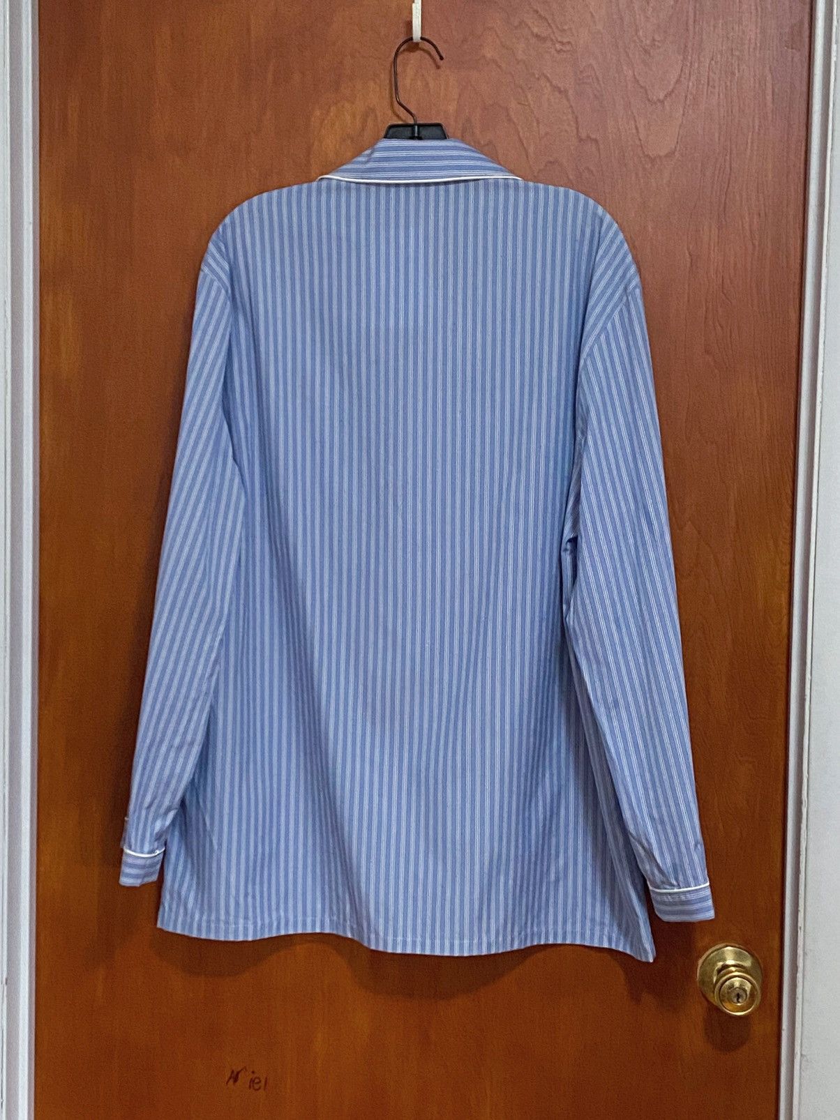 Celine Celine Logo-Embroidered Striped Shirt size 52/us size 42 Size US L / EU 52-54 / 3 - 8 Thumbnail