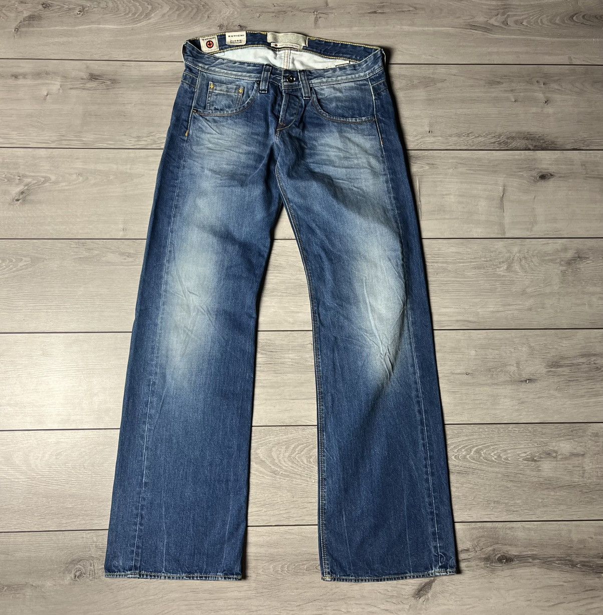 Japanese Brand Kuyichi sugar low loose flare denim jeans organic cotton Size US 30 / EU 46 - 1 Thumbnail